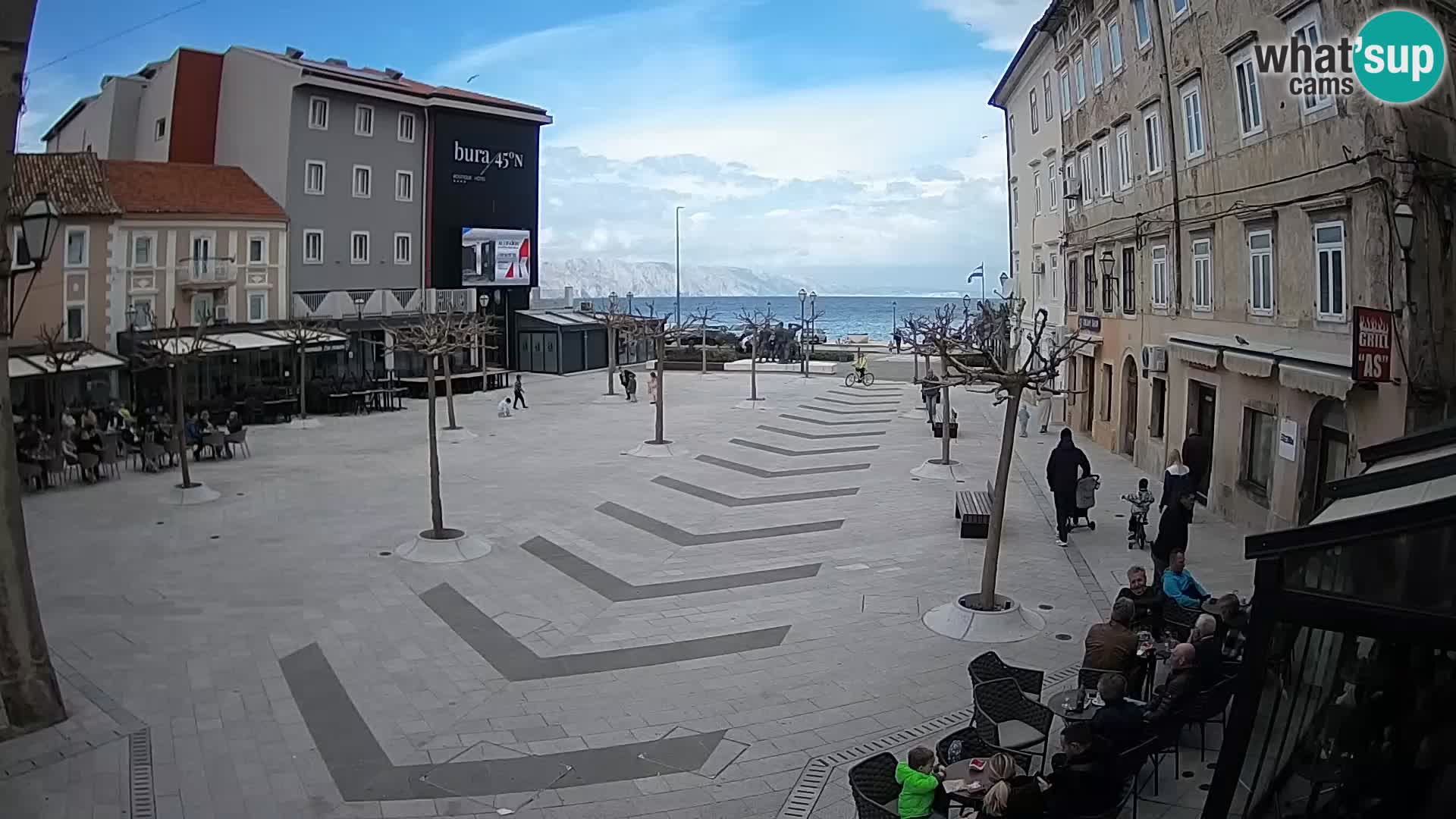 Centre de la ville de Senj – Place Pavlin – Live Cam Dalmatie