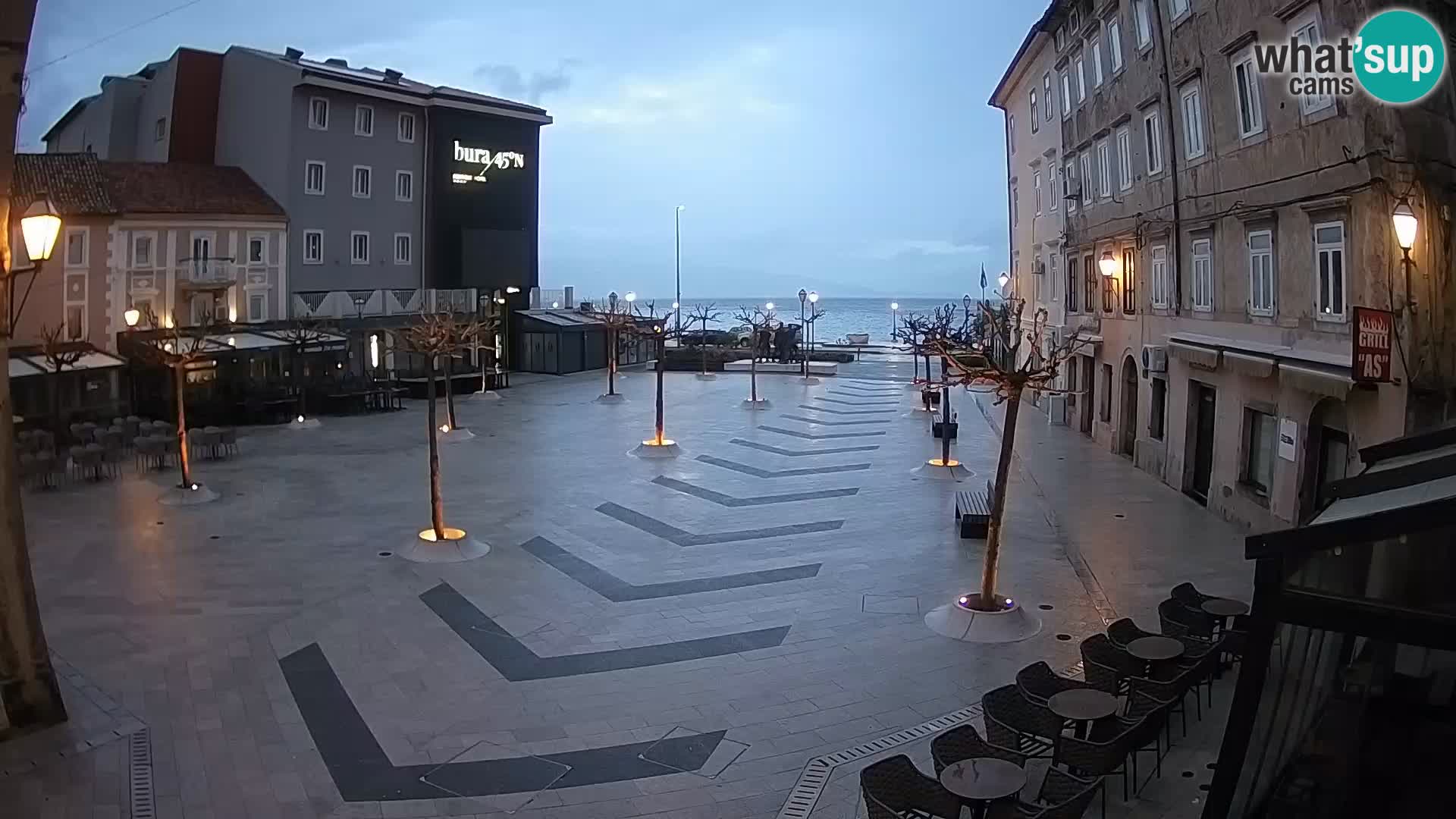 Centre de la ville de Senj – Place Pavlin – Live Cam Dalmatie