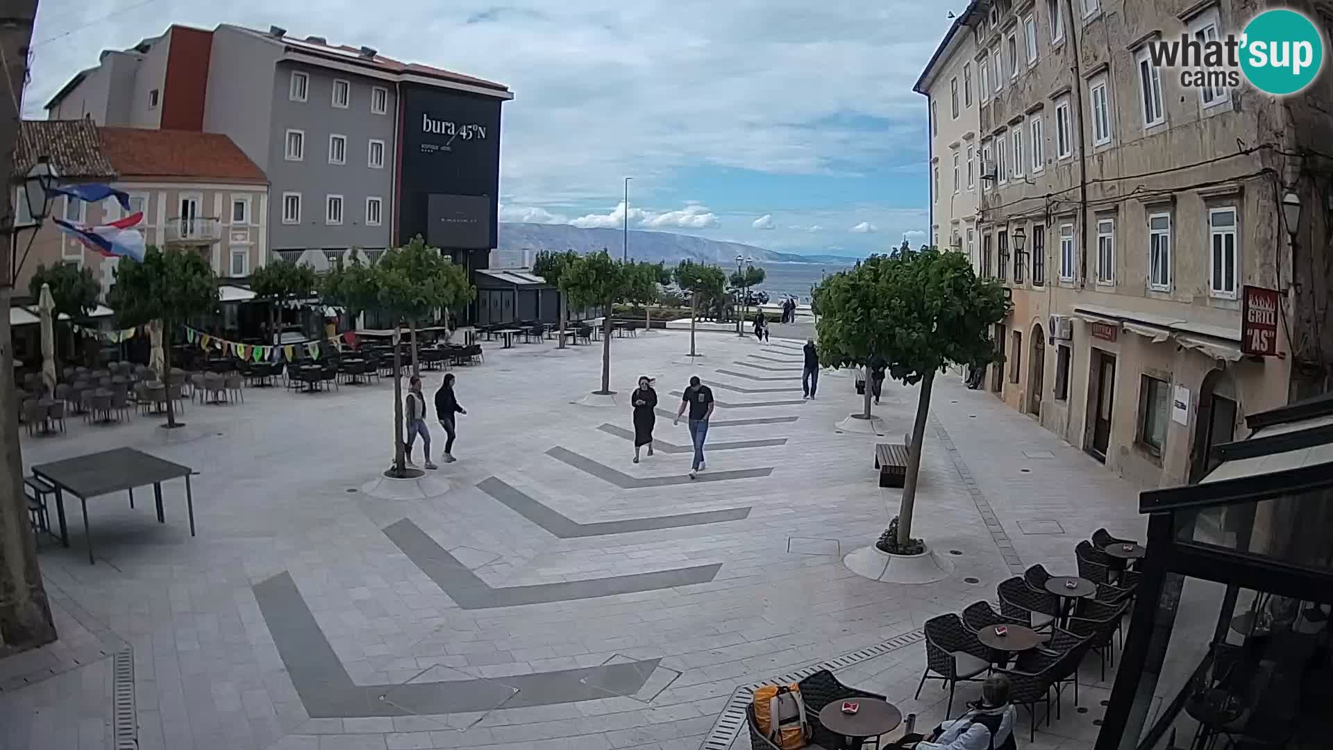 Center of Senj city – Pavlin square – Live Cam Dalmatia
