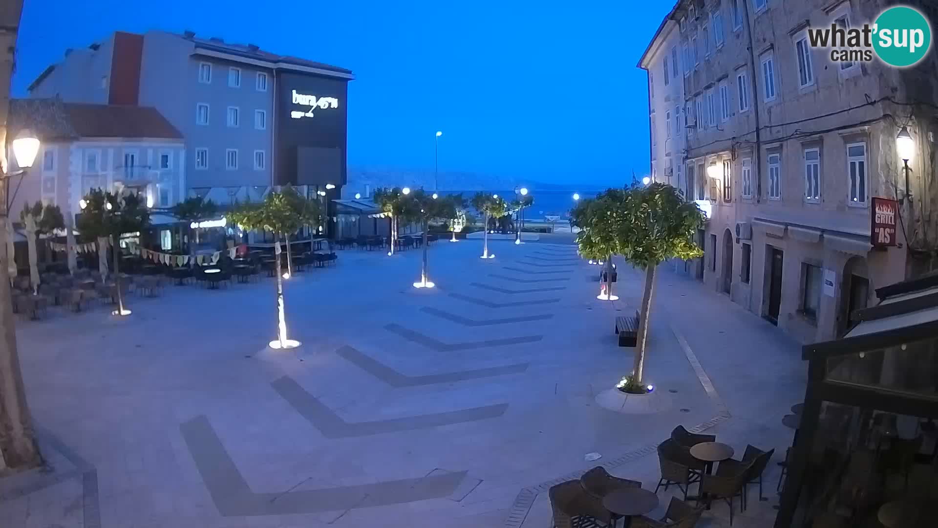 Centre de la ville de Senj – Place Pavlin – Live Cam Dalmatie