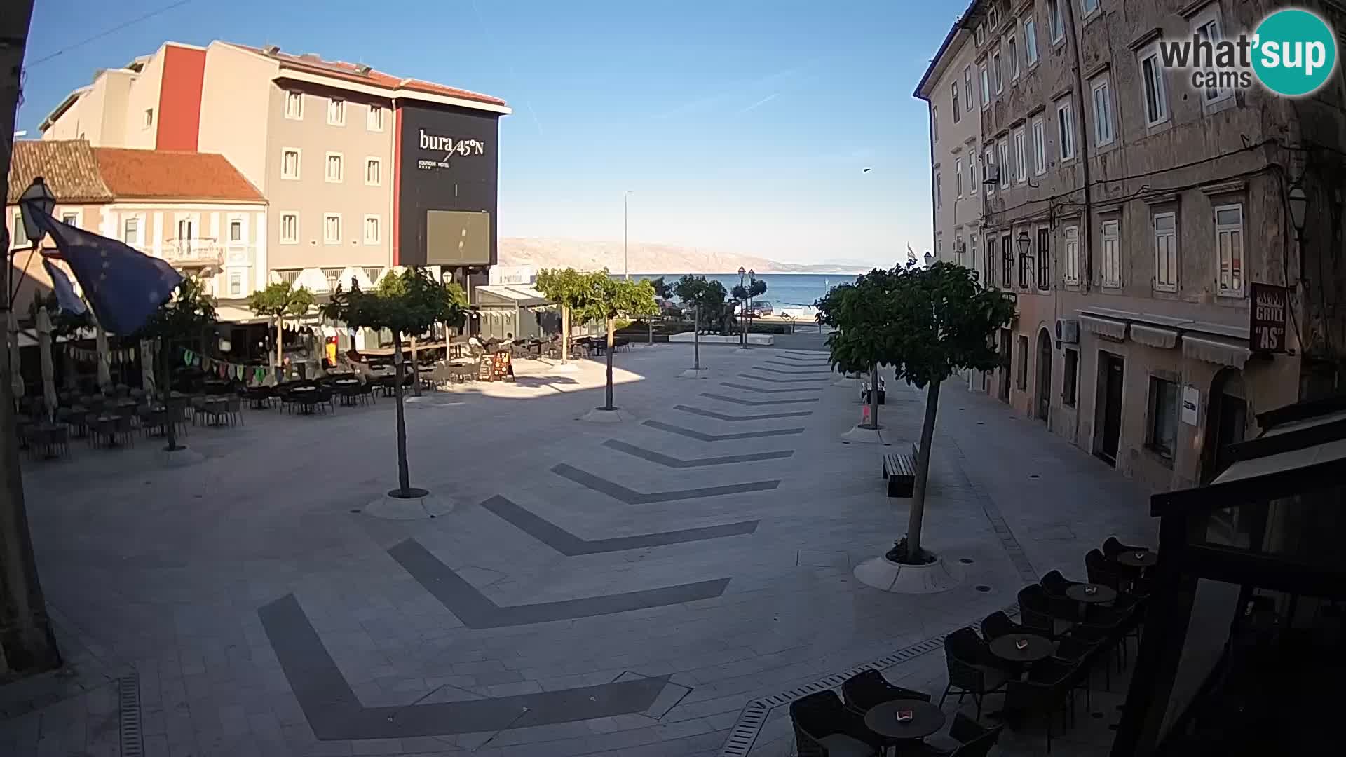 Zentrum der Stadt Senj – Pavlin platz – Live Cam Dalmatia