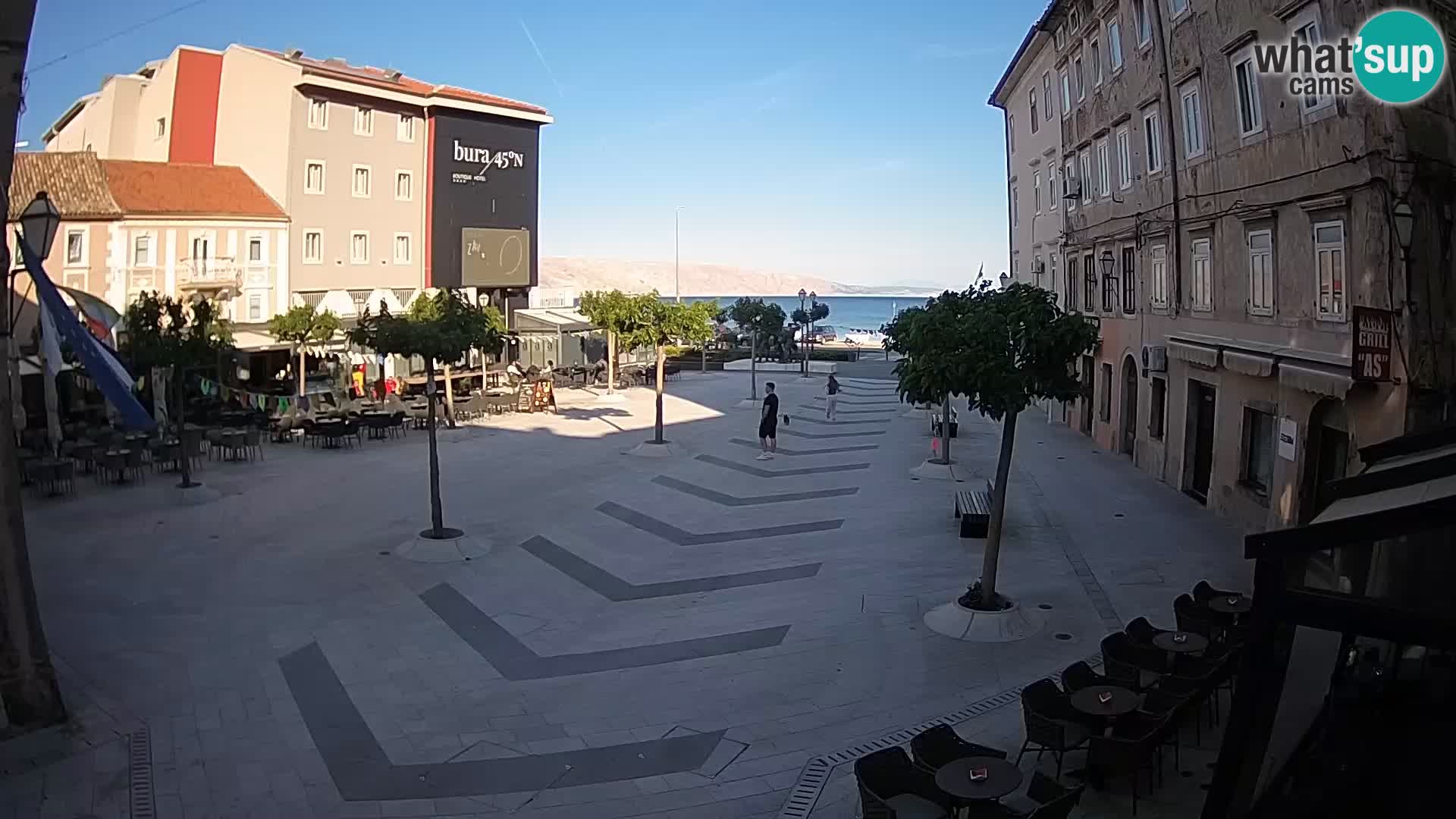 Zentrum der Stadt Senj – Pavlin platz – Live Cam Dalmatia