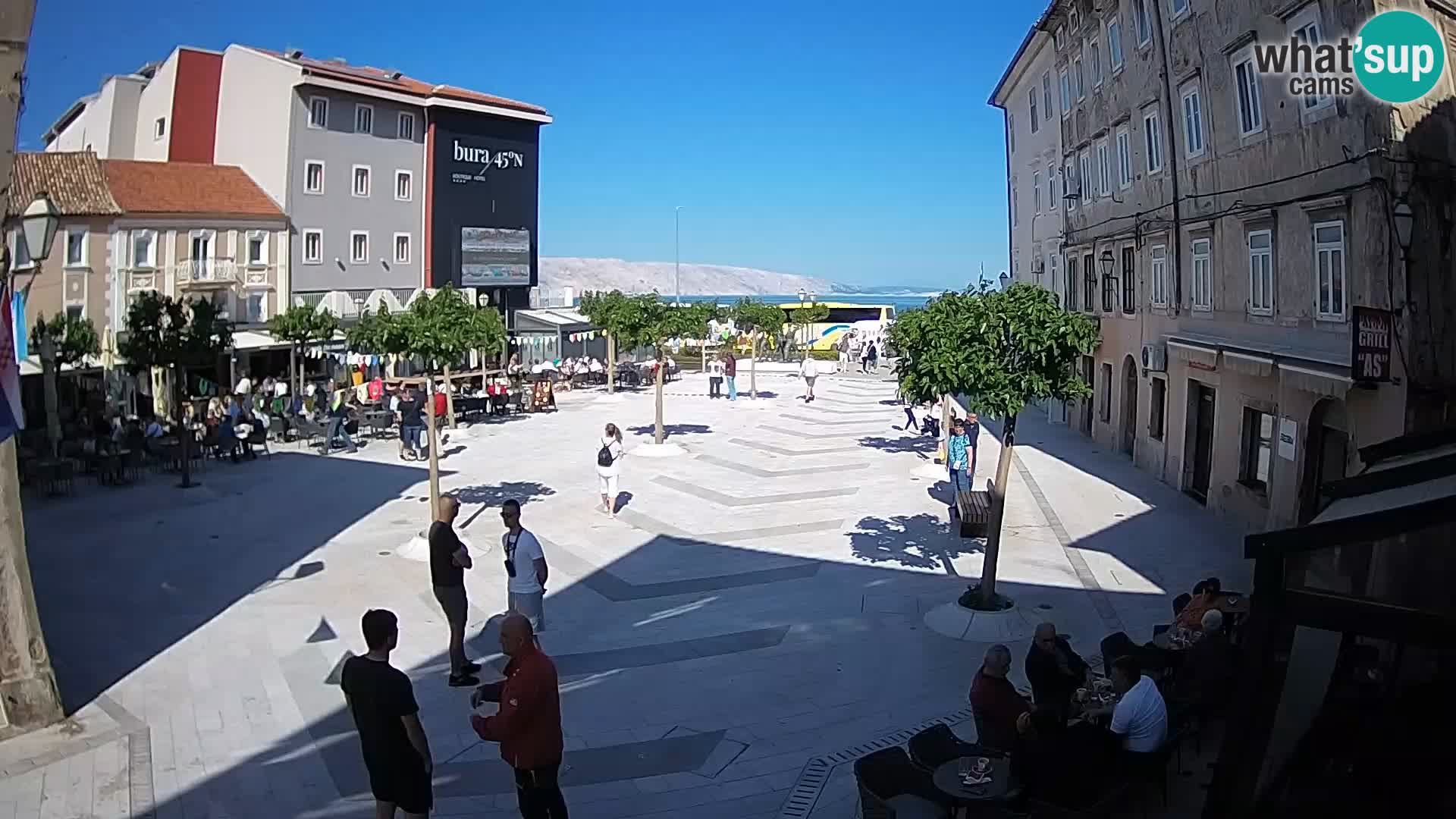 Centre de la ville de Senj – Place Pavlin – Live Cam Dalmatie
