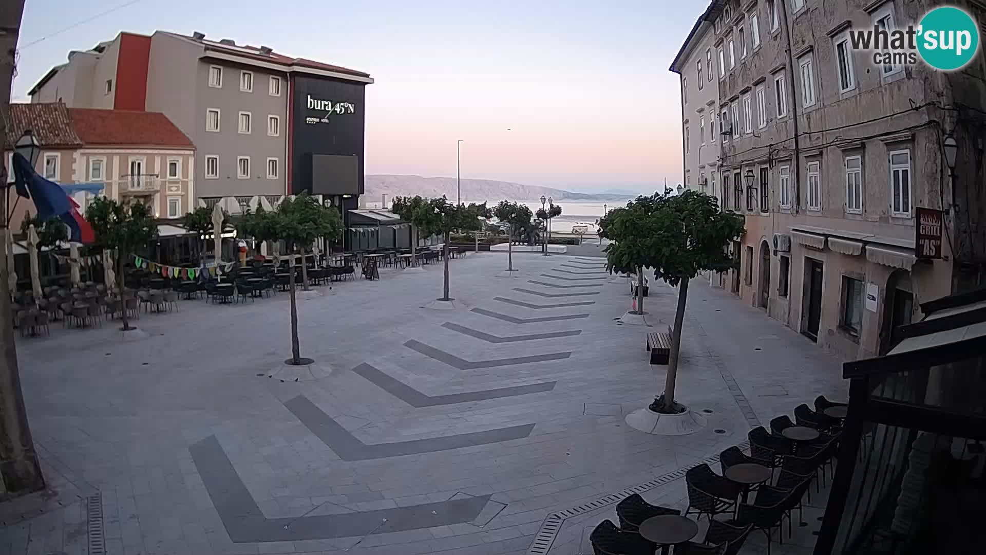 Zentrum der Stadt Senj – Pavlin platz – Live Cam Dalmatia