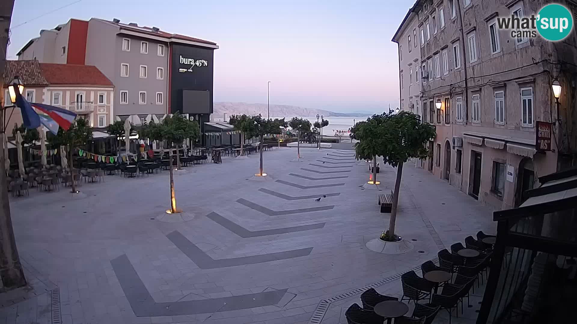 Centro della città di Senj – Piazza Pavlin – Live Cam Dalmazia