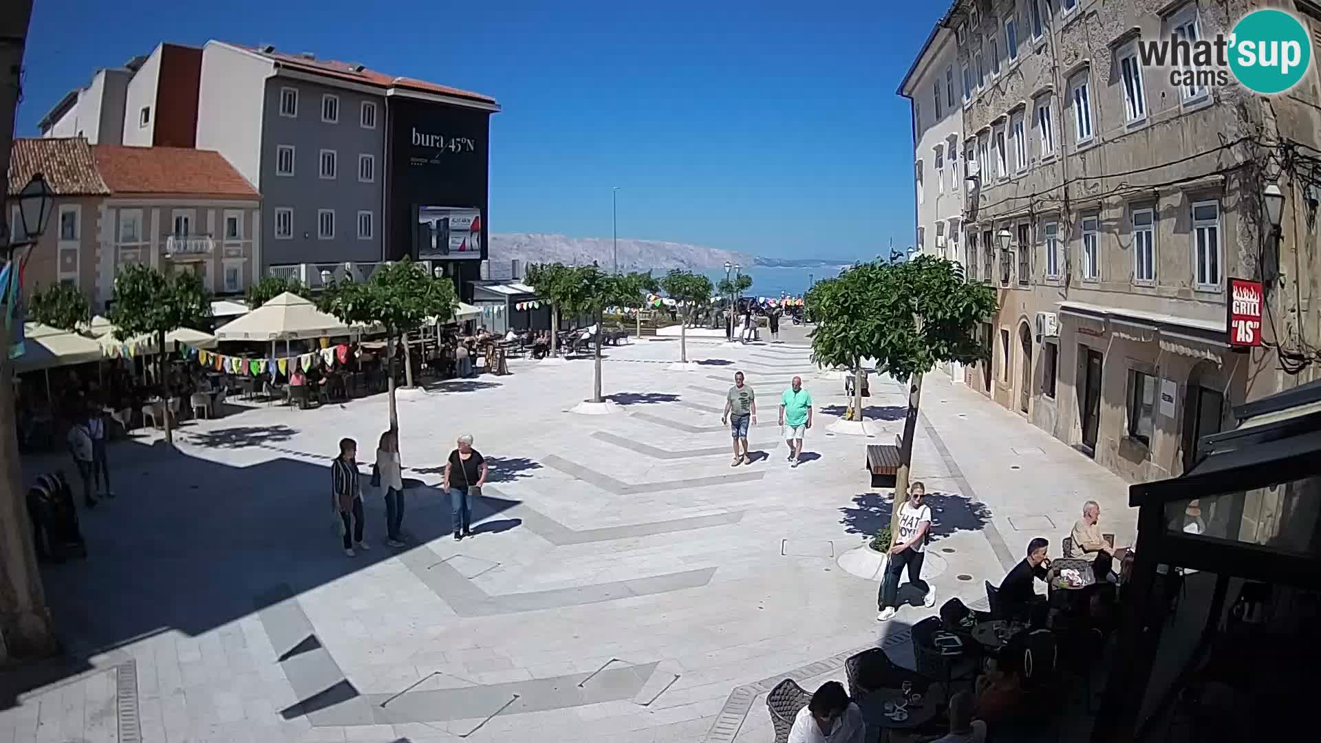 Centro della città di Senj – Piazza Pavlin – Live Cam Dalmazia