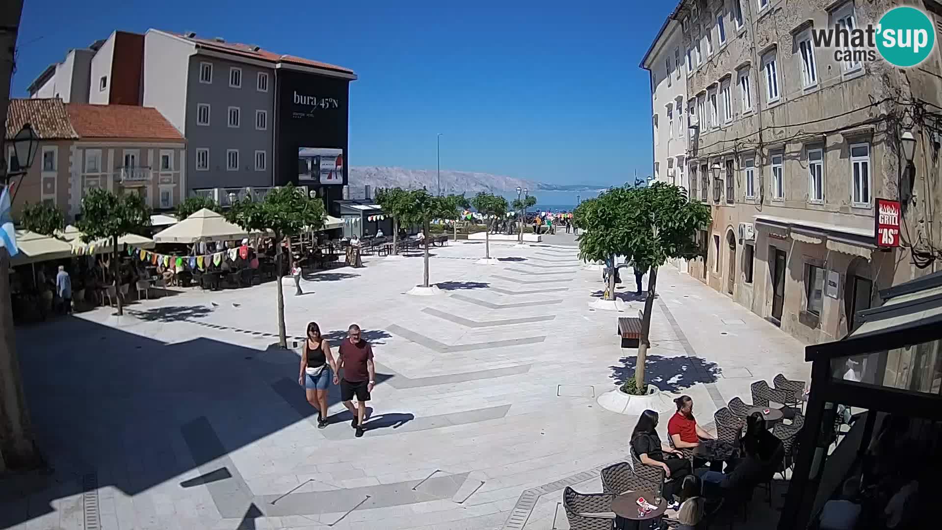 Centre de la ville de Senj – Place Pavlin – Live Cam Dalmatie