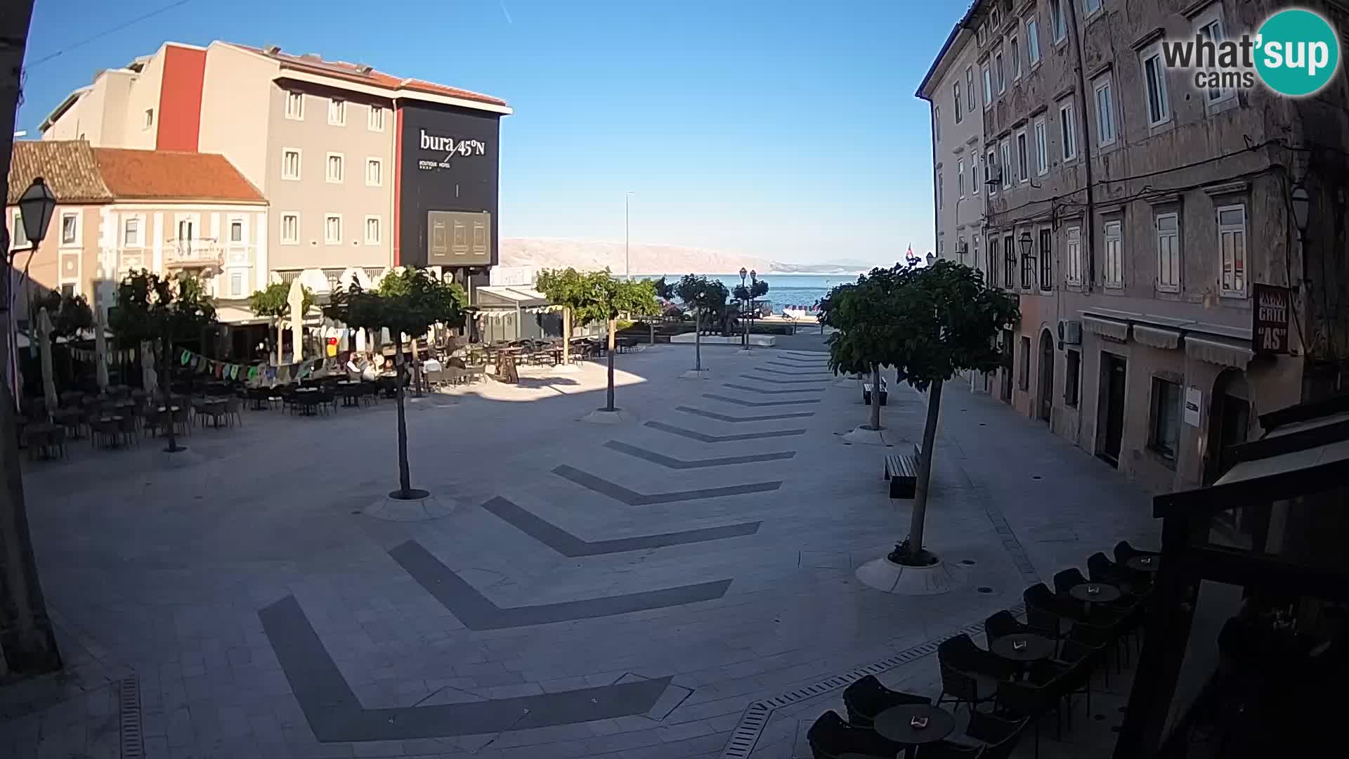Center of Senj city – Pavlin square – Live Cam Dalmatia