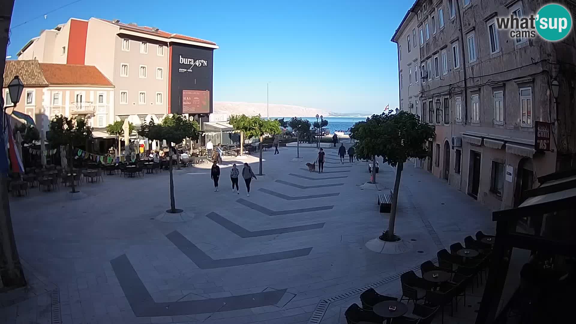 Centro della città di Senj – Piazza Pavlin – Live Cam Dalmazia