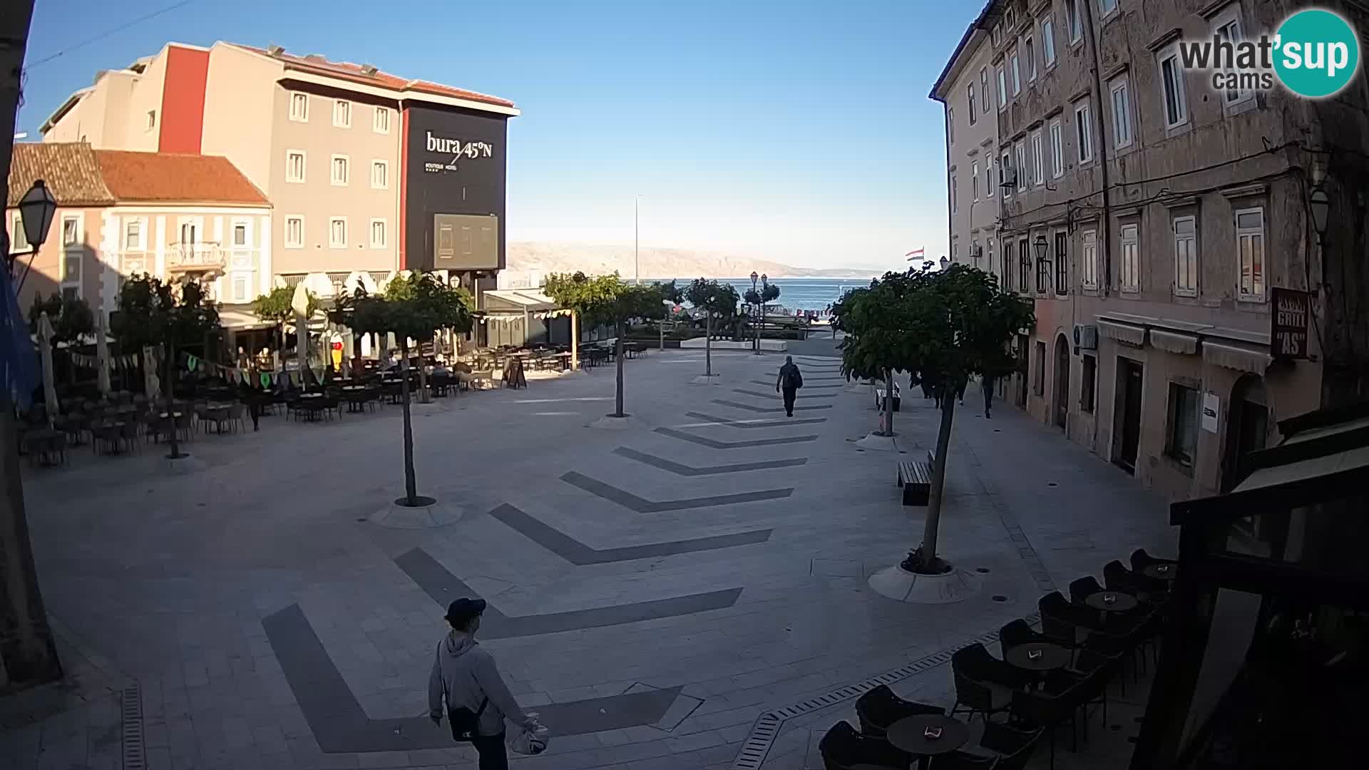 Centre de la ville de Senj – Place Pavlin – Live Cam Dalmatie