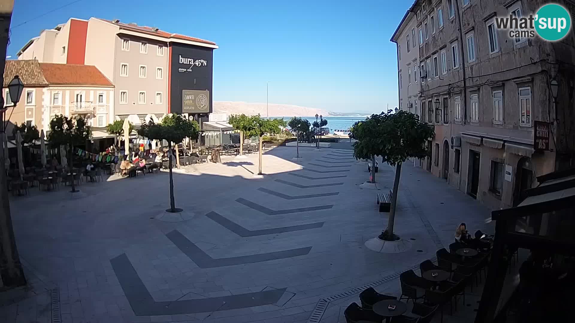 Zentrum der Stadt Senj – Pavlin platz – Live Cam Dalmatia