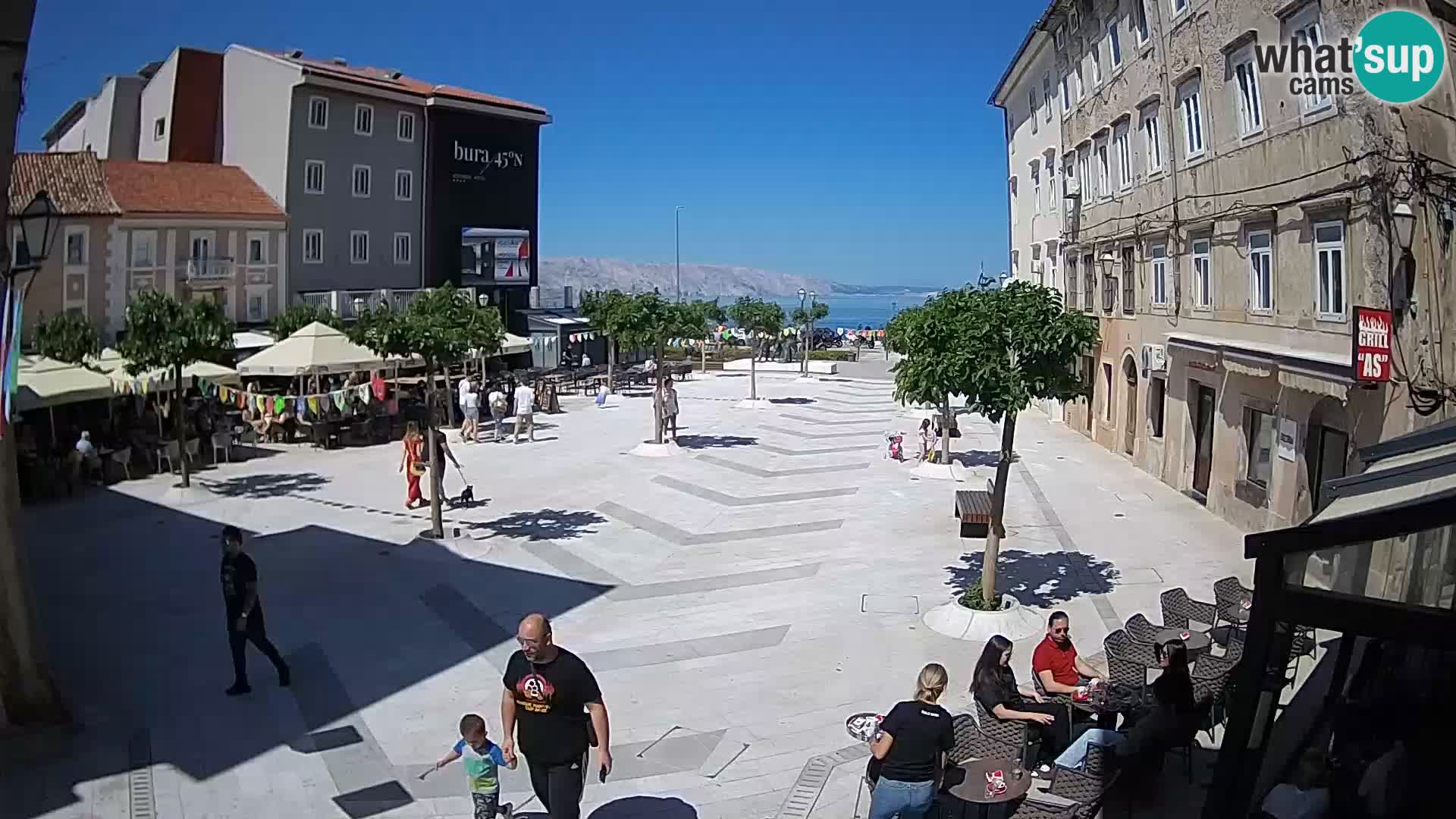 Centre de la ville de Senj – Place Pavlin – Live Cam Dalmatie