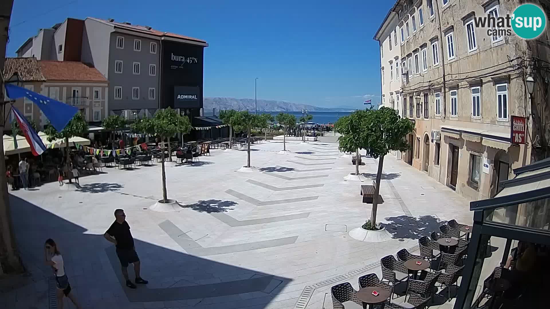 Centro della città di Senj – Piazza Pavlin – Live Cam Dalmazia