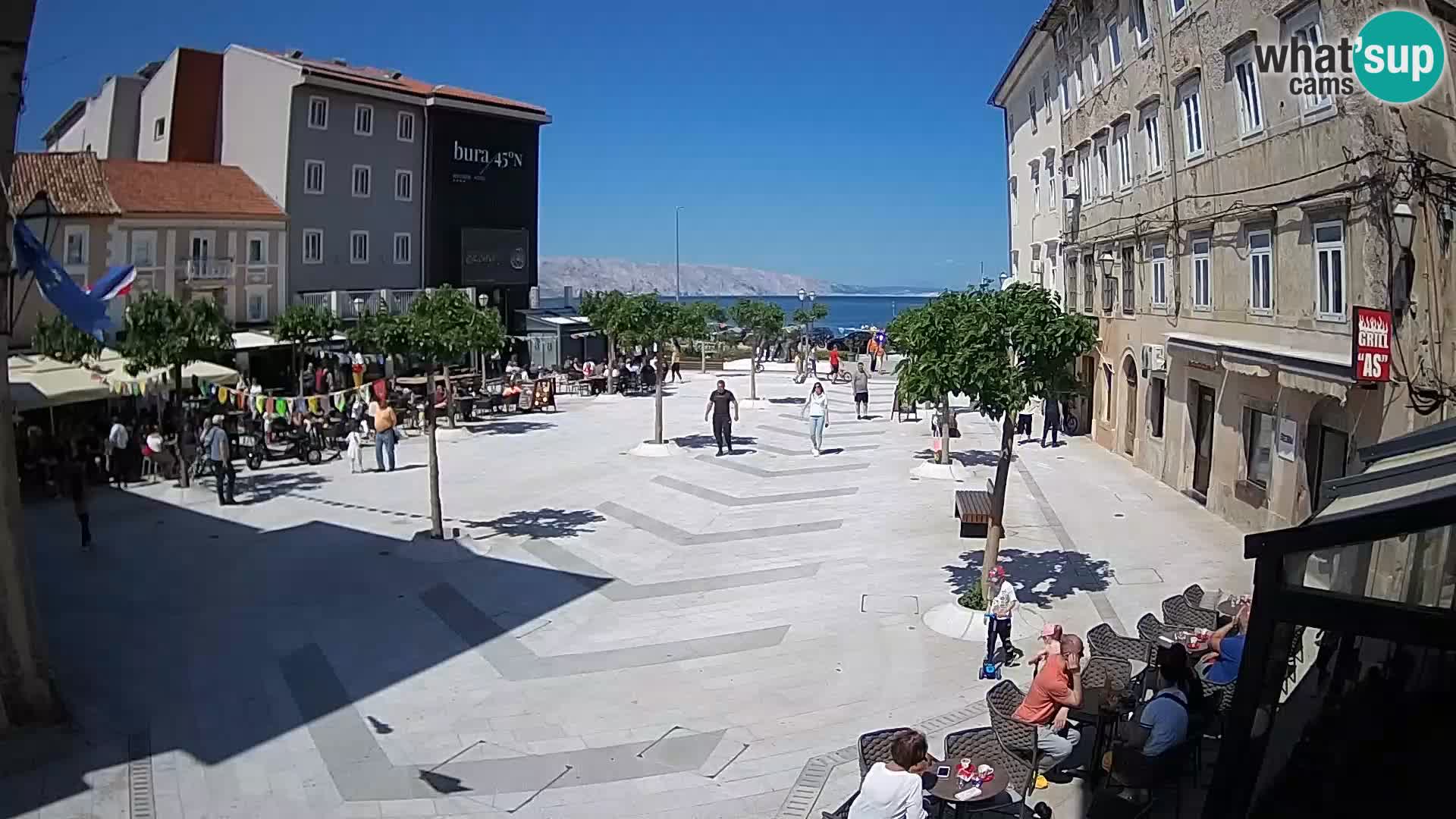 Centre de la ville de Senj – Place Pavlin – Live Cam Dalmatie