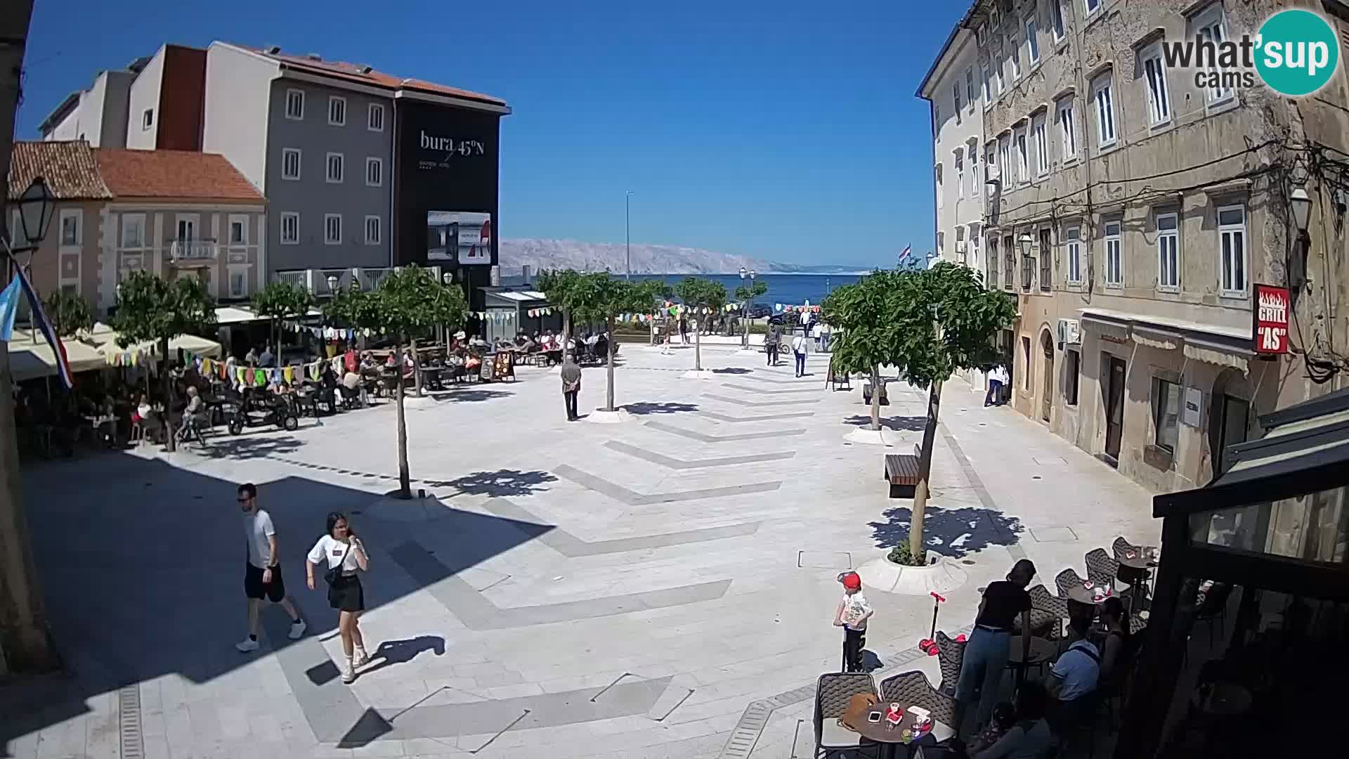 Center of Senj city – Pavlin square – Live Cam Dalmatia