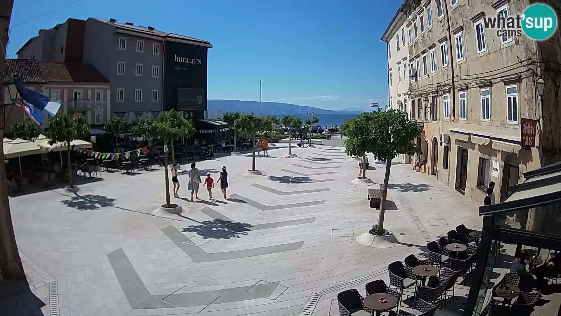 Center mesta Senj – Pavlinski trg – spletne kamere Dalmacija