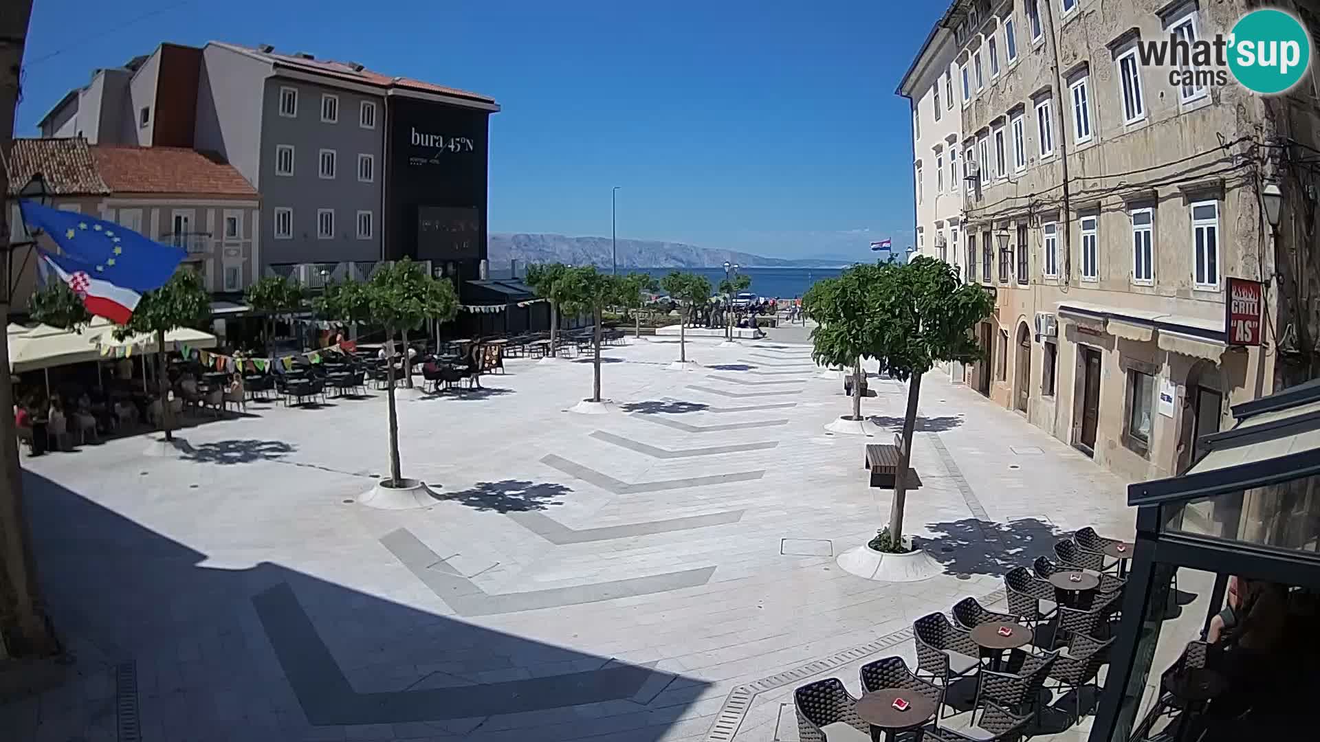 Center of Senj city – Pavlin square – Live Cam Dalmatia