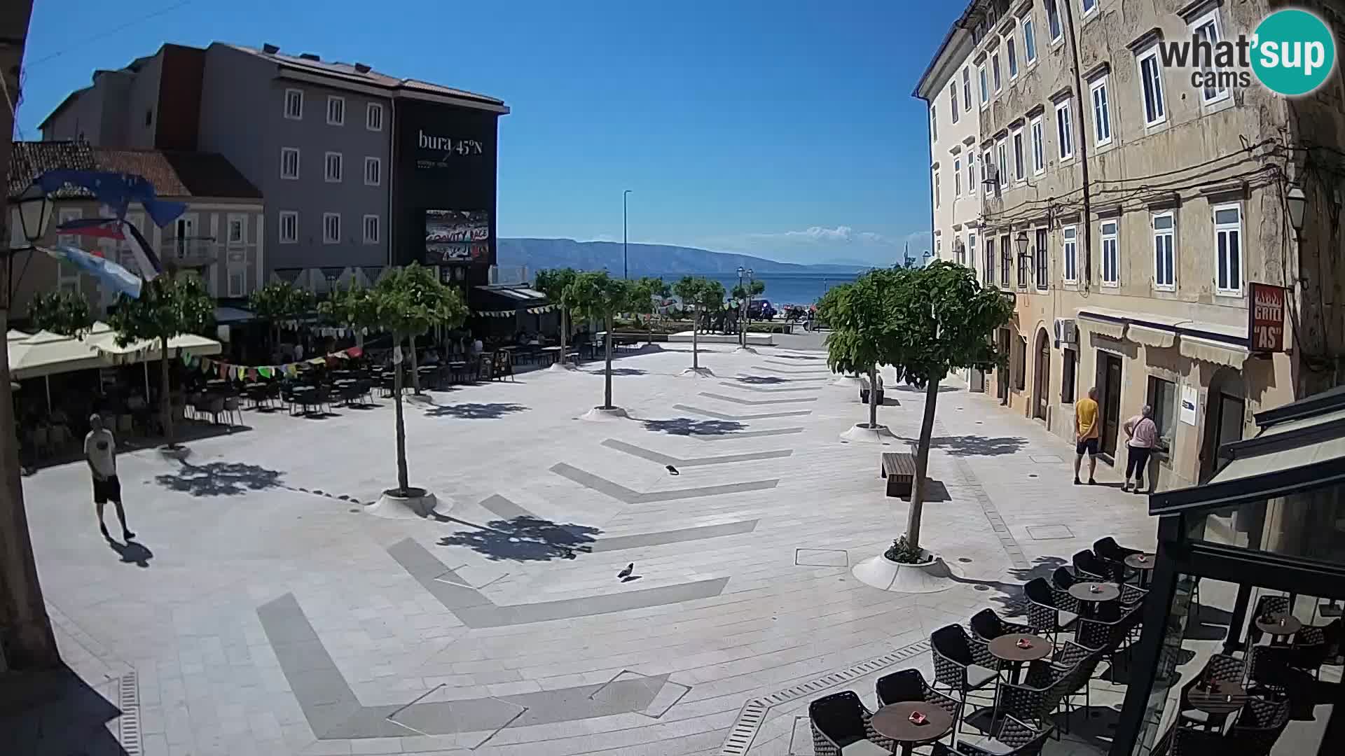 Centro de la ciudad de Senj – plaza Pavlin – Live Cam Dalmacia