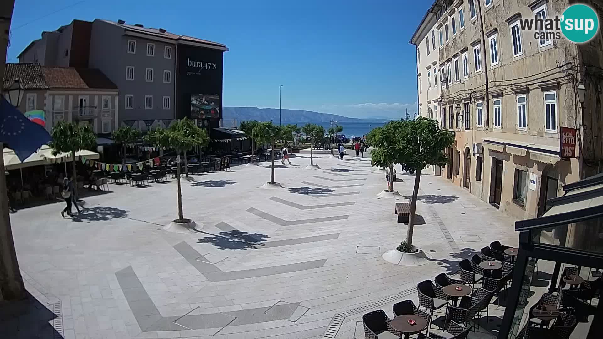 Center mesta Senj – Pavlinski trg – spletne kamere Dalmacija