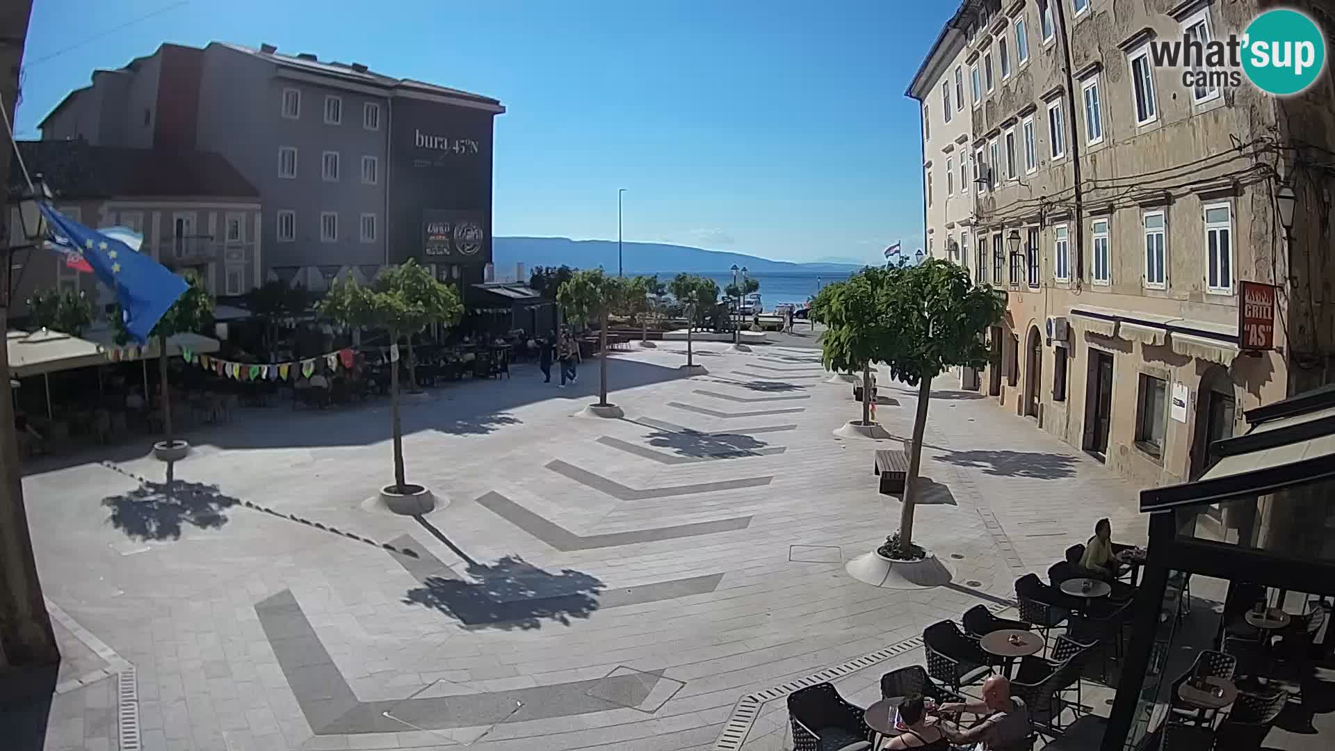 Centro de la ciudad de Senj – plaza Pavlin – Live Cam Dalmacia