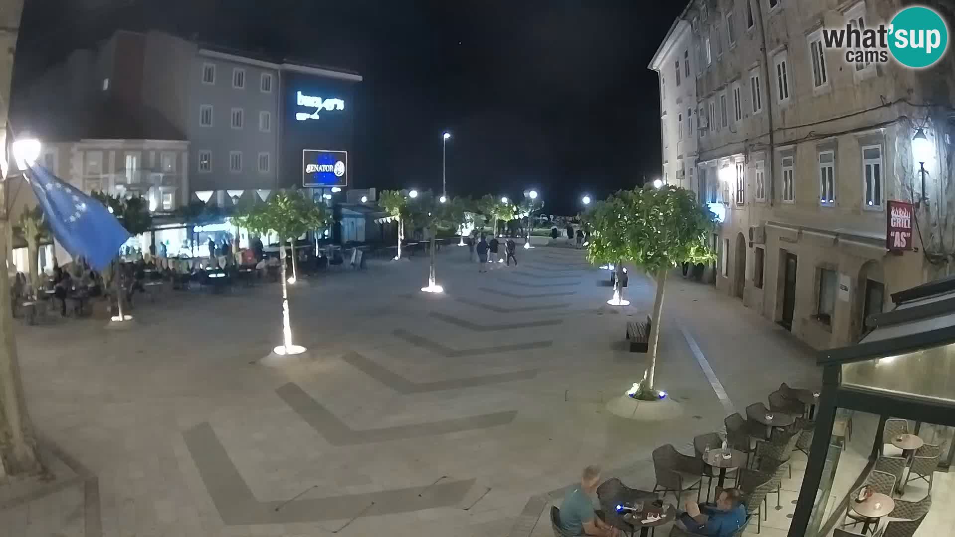 Centro de la ciudad de Senj – plaza Pavlin – Live Cam Dalmacia