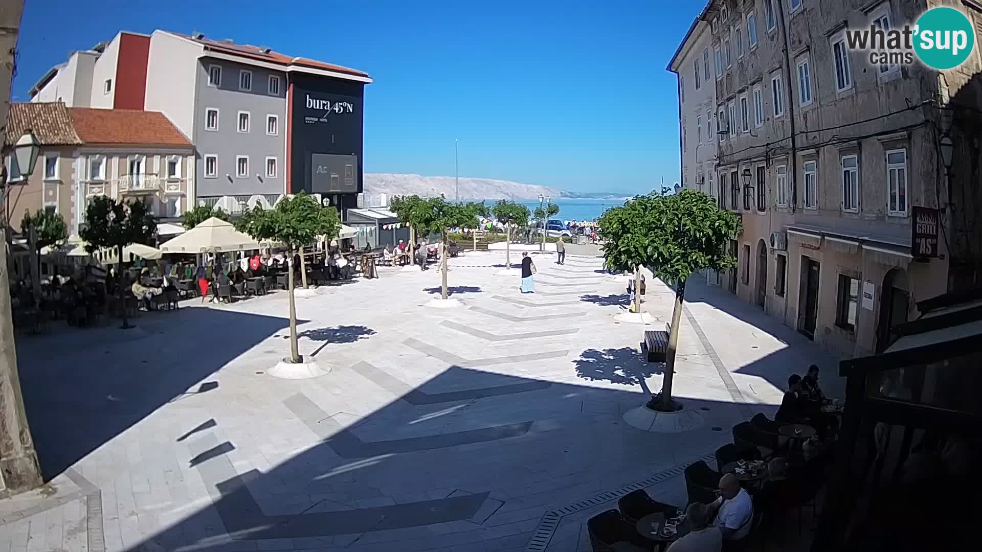 Centro de la ciudad de Senj – plaza Pavlin – Live Cam Dalmacia