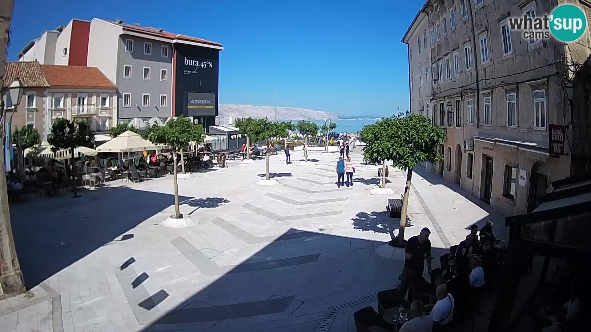 Centre de la ville de Senj – Place Pavlin – Live Cam Dalmatie