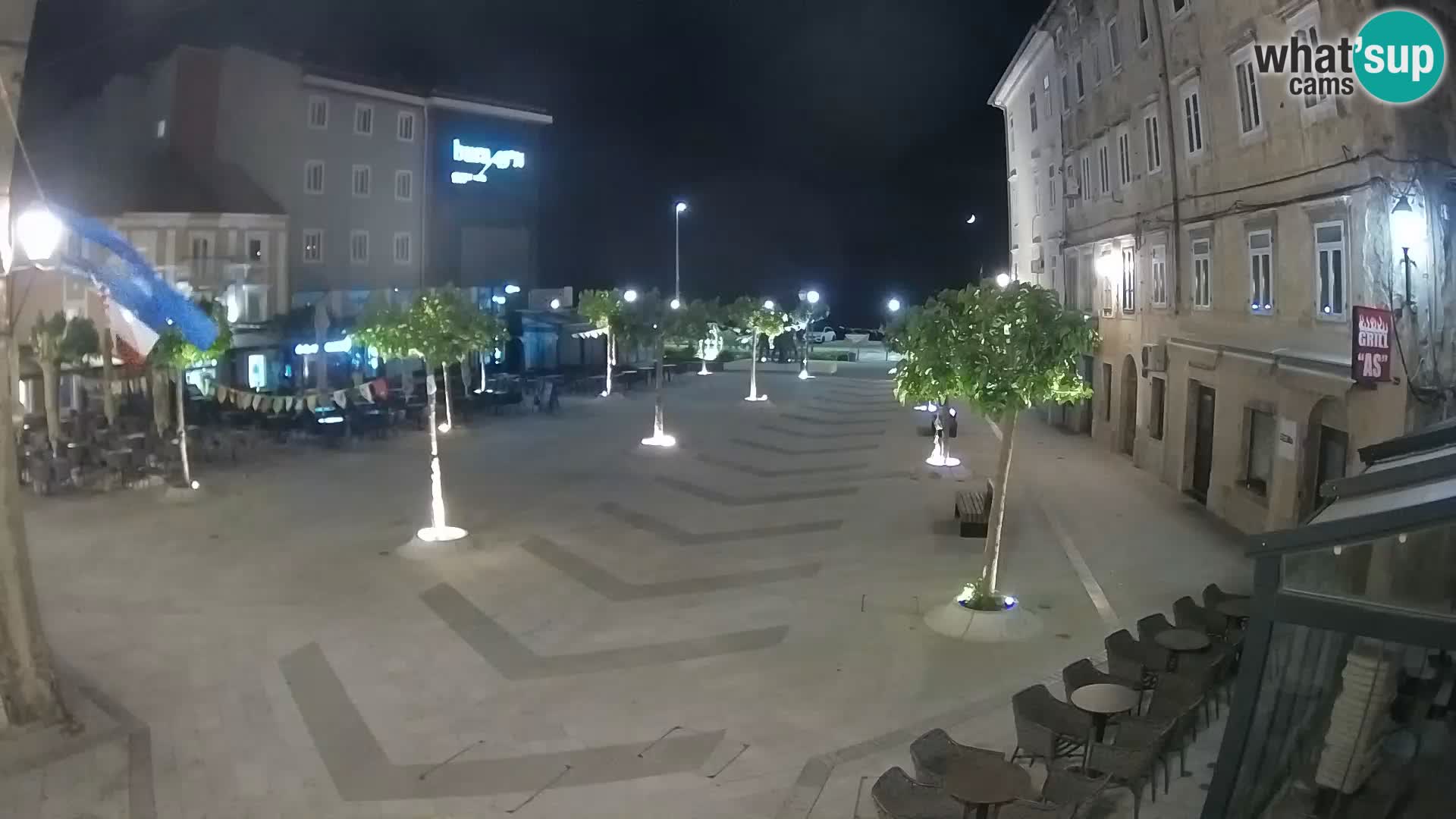 Center mesta Senj – Pavlinski trg – spletne kamere Dalmacija