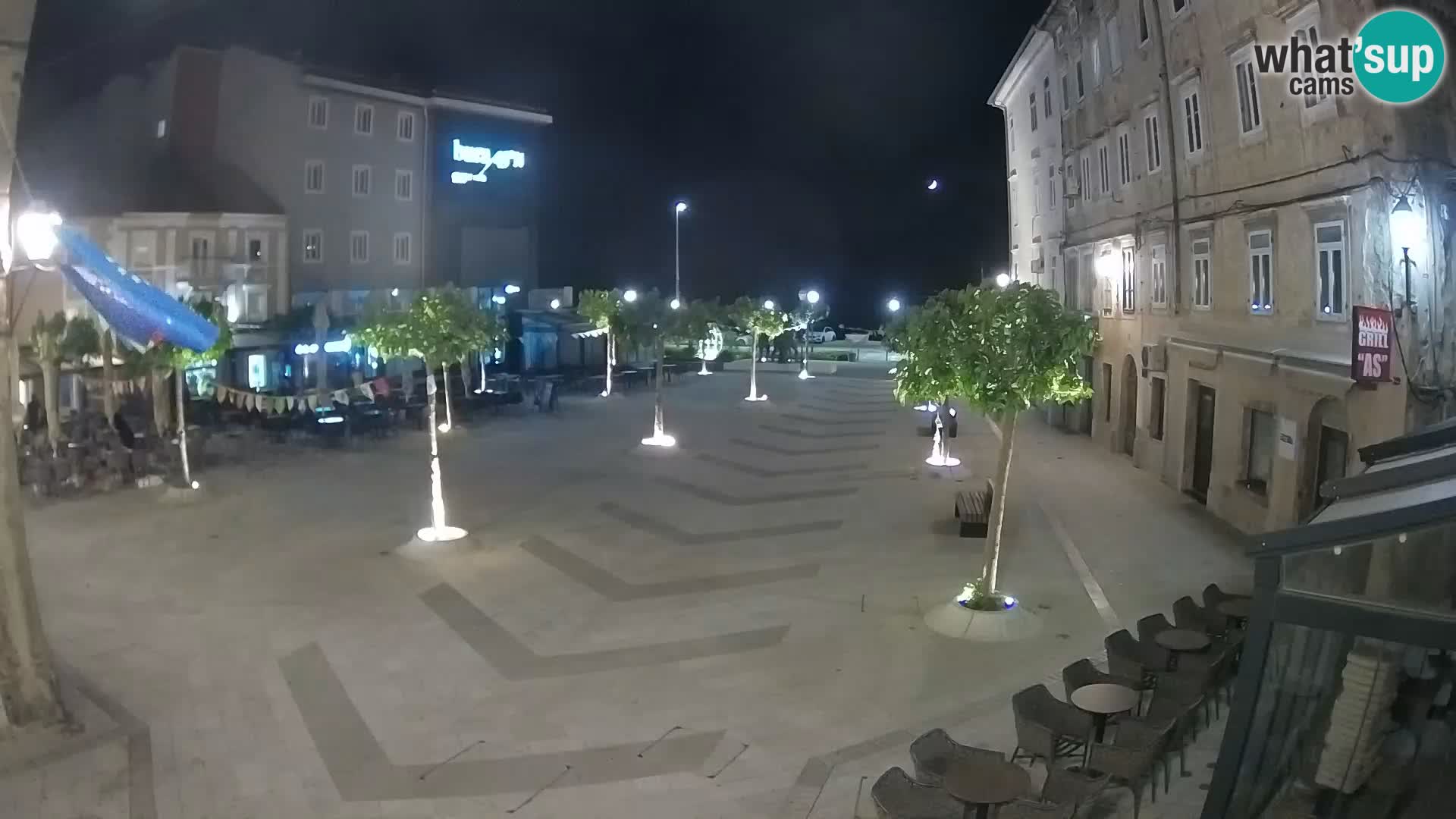 Centar grada Senja – Pavlinski trg – web kamere Dalmacija