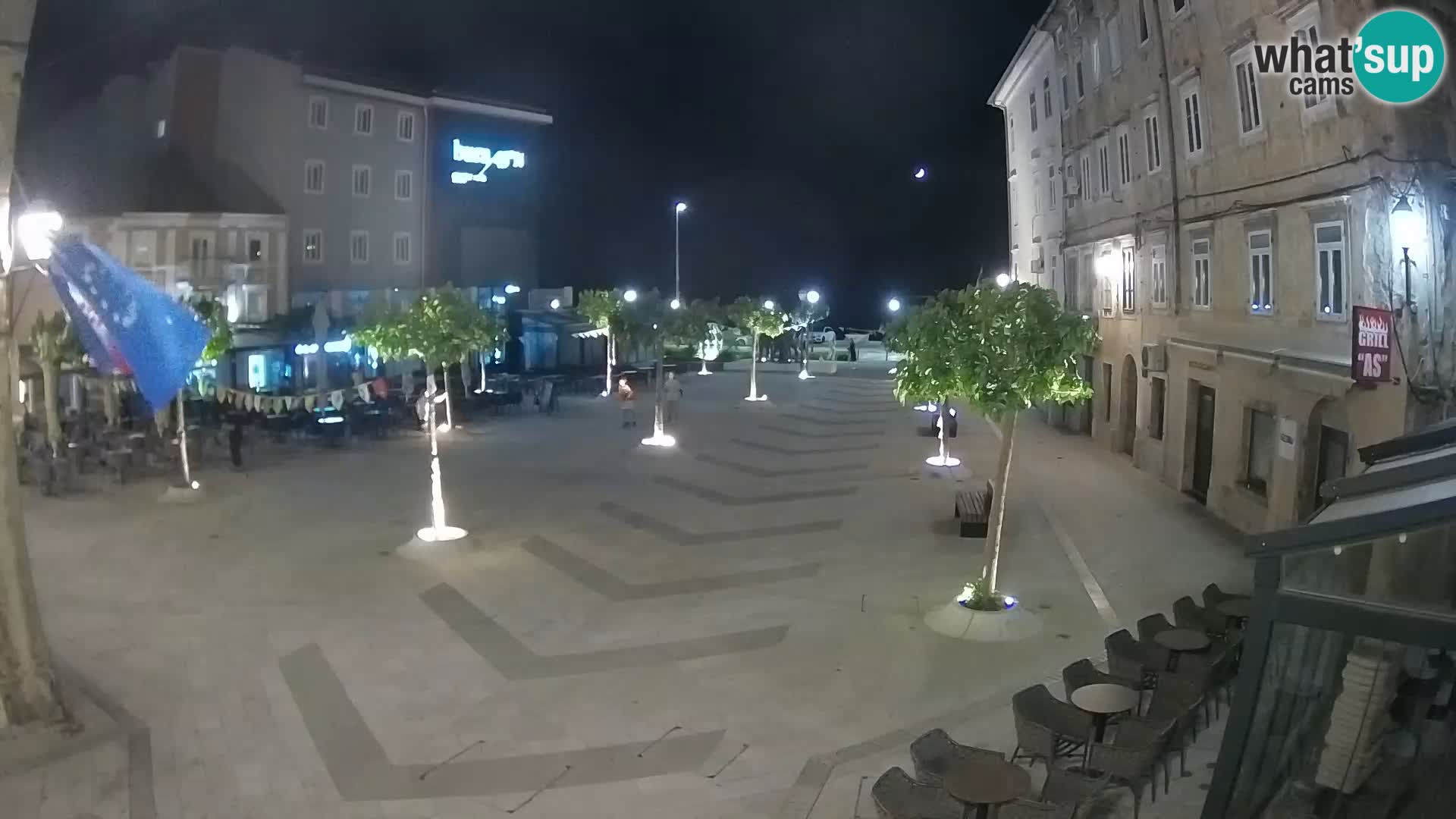 Zentrum der Stadt Senj – Pavlin platz – Live Cam Dalmatia