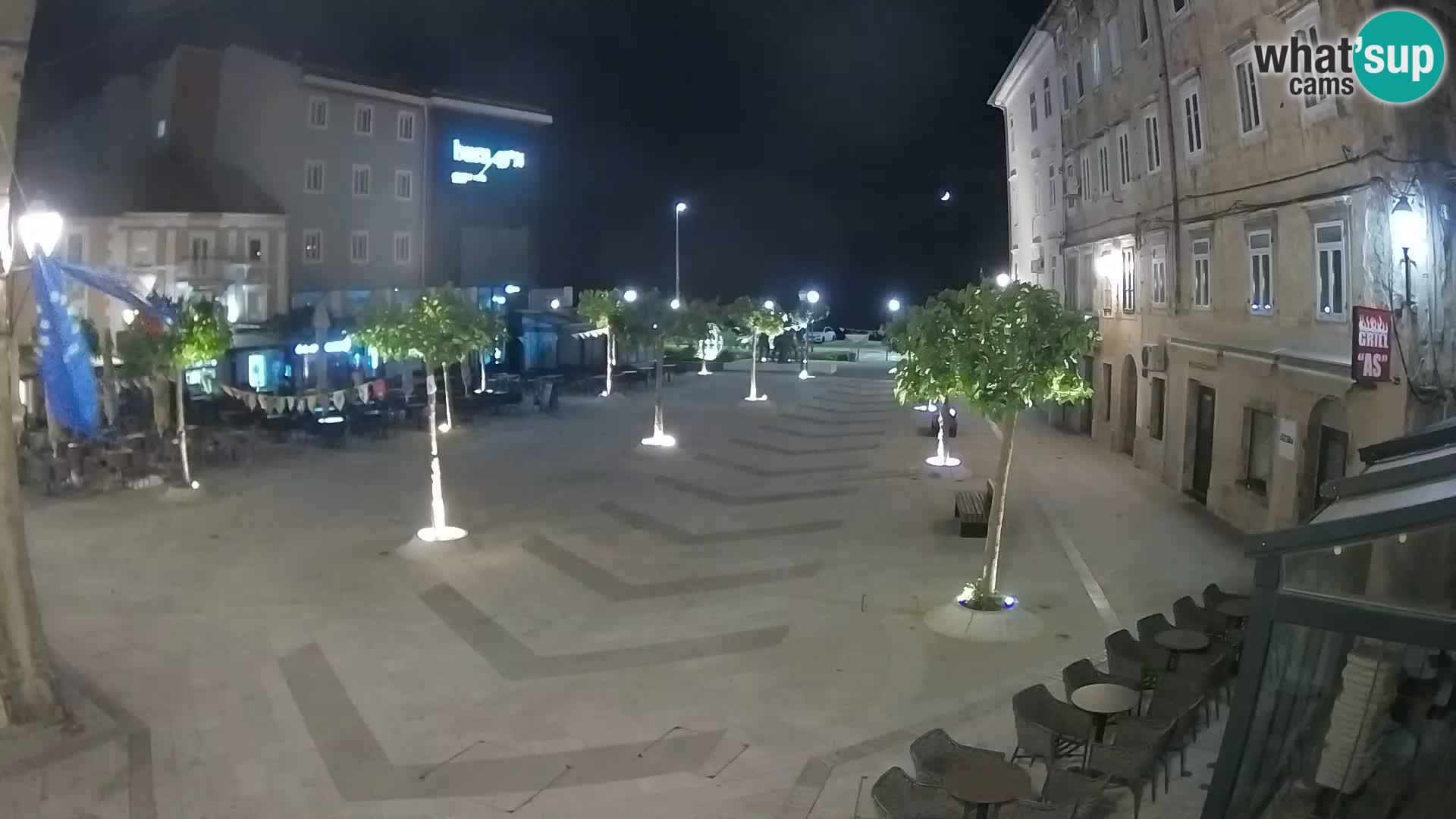 Centro de la ciudad de Senj – plaza Pavlin – Live Cam Dalmacia