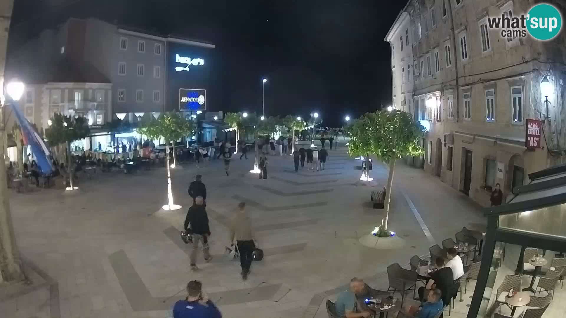 Centro de la ciudad de Senj – plaza Pavlin – Live Cam Dalmacia