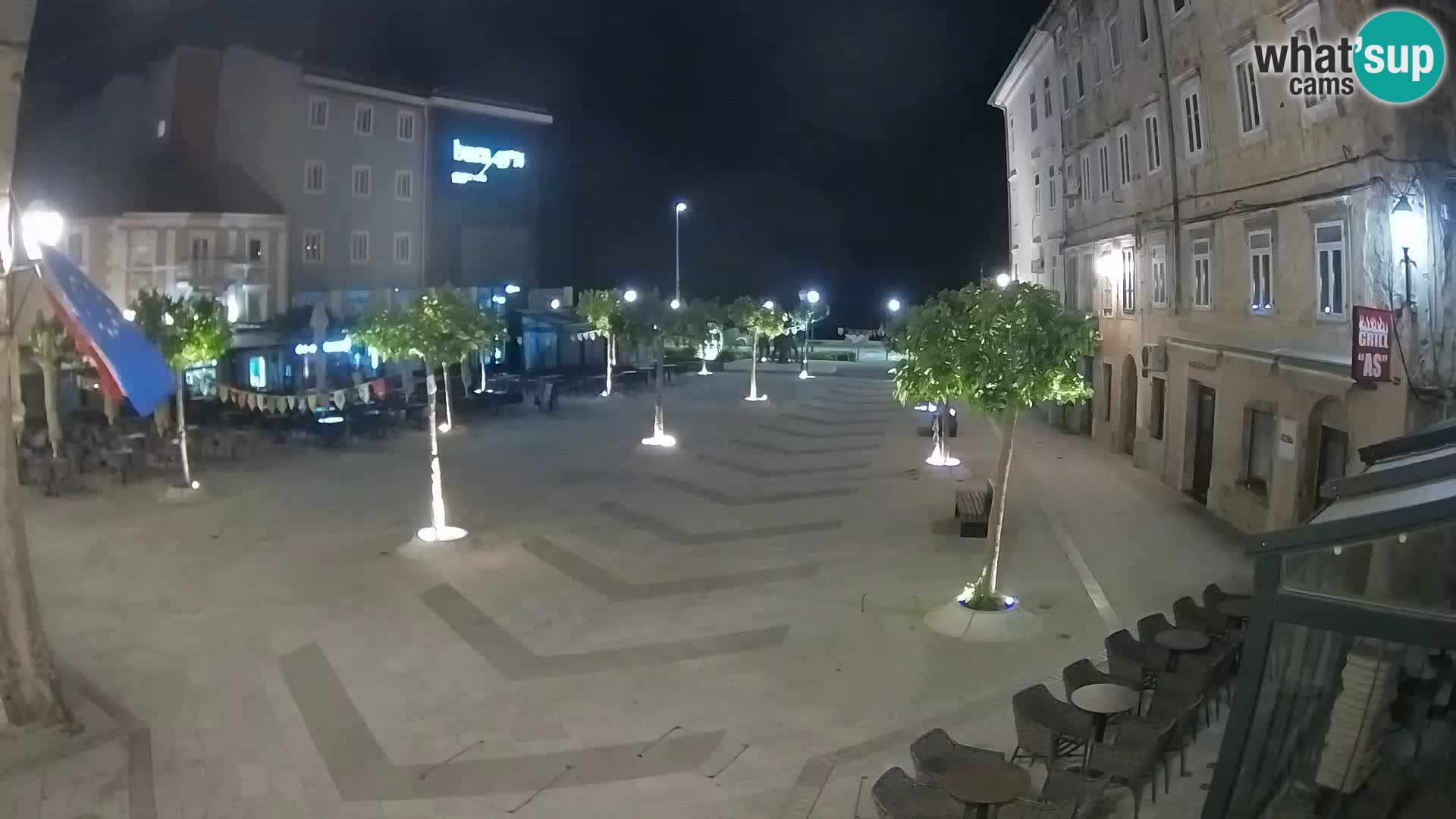 Centro della città di Senj – Piazza Pavlin – Live Cam Dalmazia