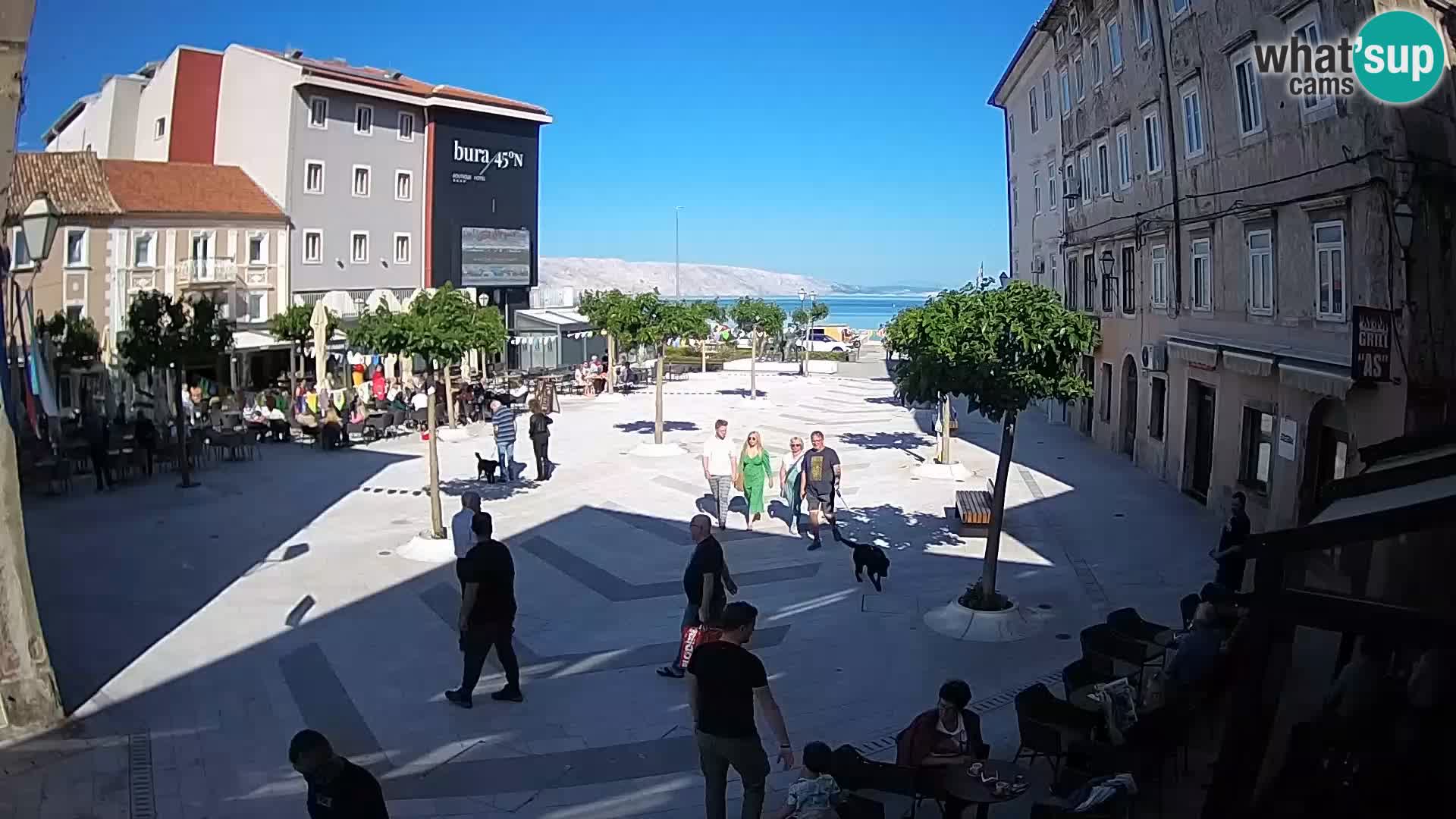 Centro della città di Senj – Piazza Pavlin – Live Cam Dalmazia