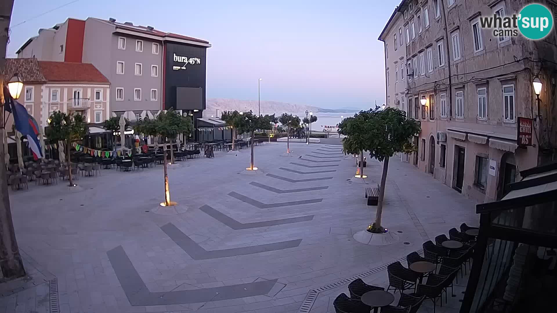 Zentrum der Stadt Senj – Pavlin platz – Live Cam Dalmatia
