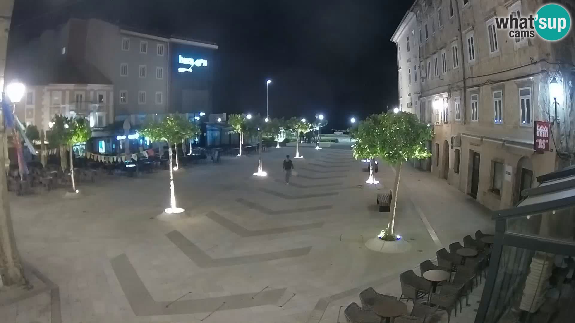 Centar grada Senja – Pavlinski trg – web kamere Dalmacija
