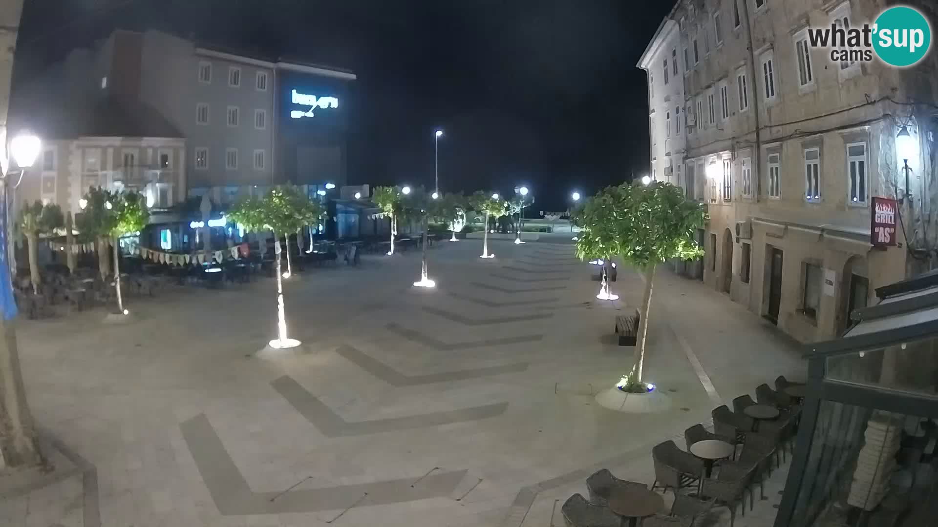 Centro de la ciudad de Senj – plaza Pavlin – Live Cam Dalmacia