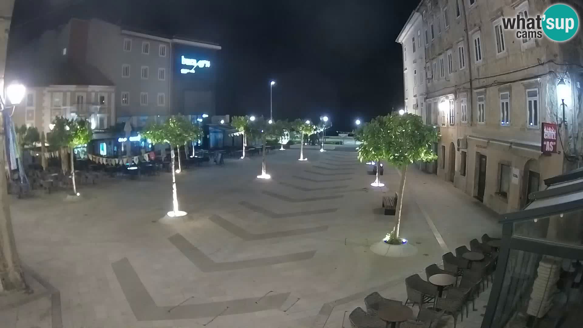 Centro de la ciudad de Senj – plaza Pavlin – Live Cam Dalmacia