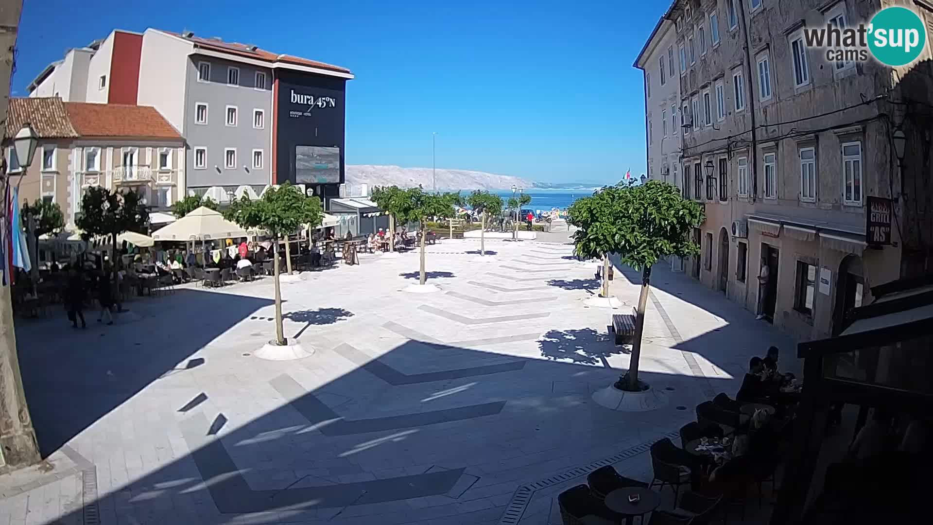 Centre de la ville de Senj – Place Pavlin – Live Cam Dalmatie
