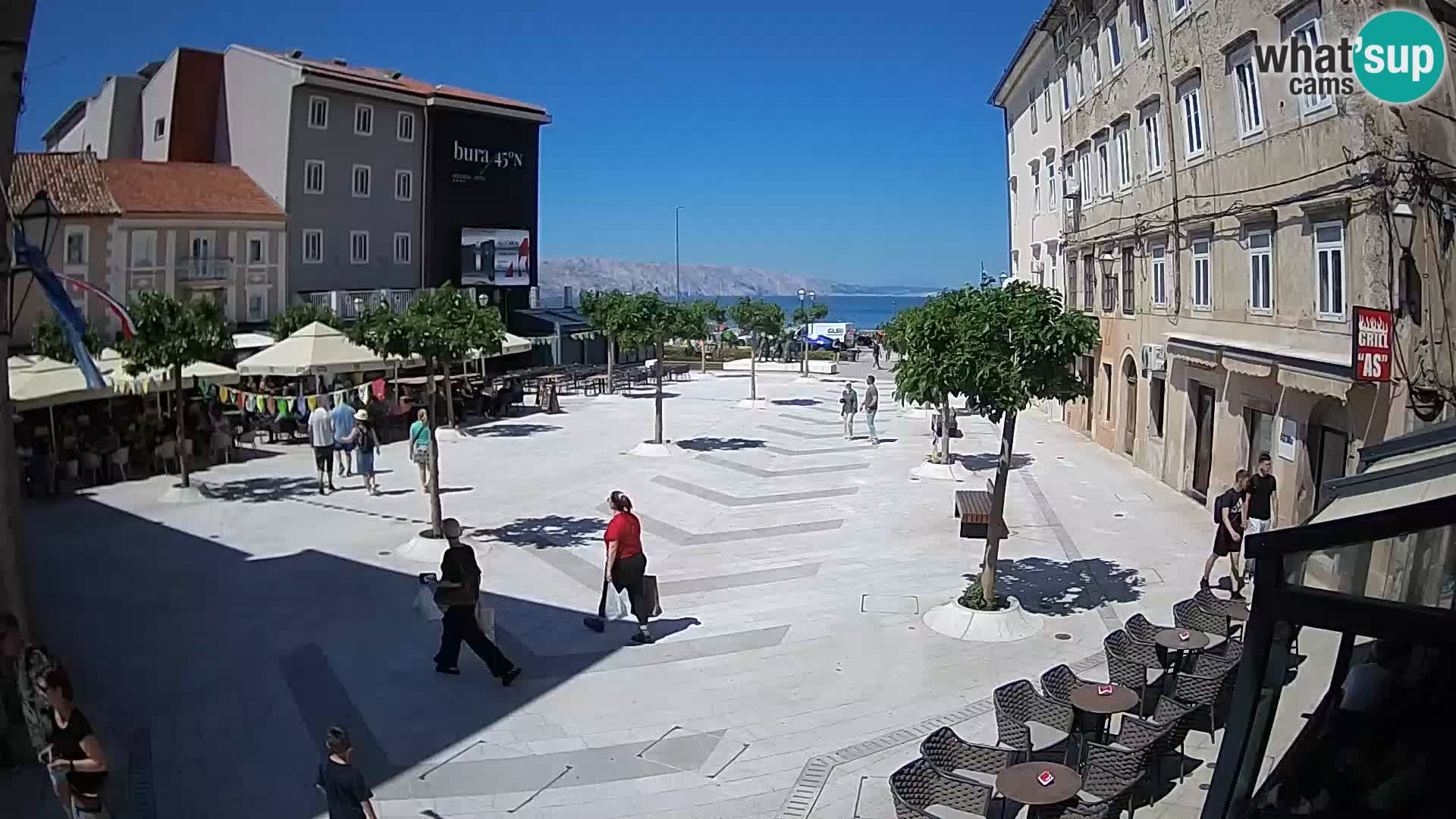 Center mesta Senj – Pavlinski trg – spletne kamere Dalmacija