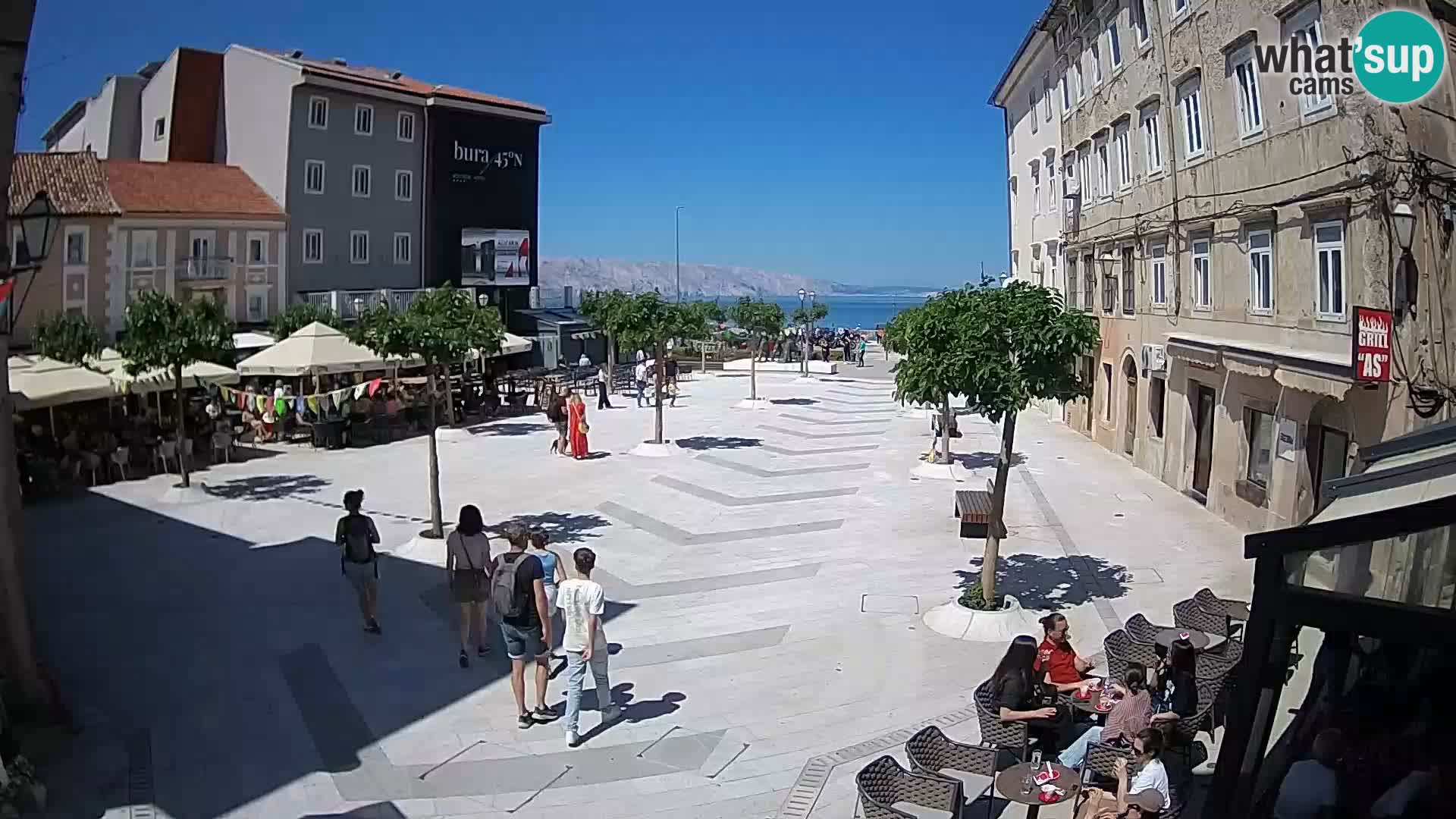 Centro de la ciudad de Senj – plaza Pavlin – Live Cam Dalmacia