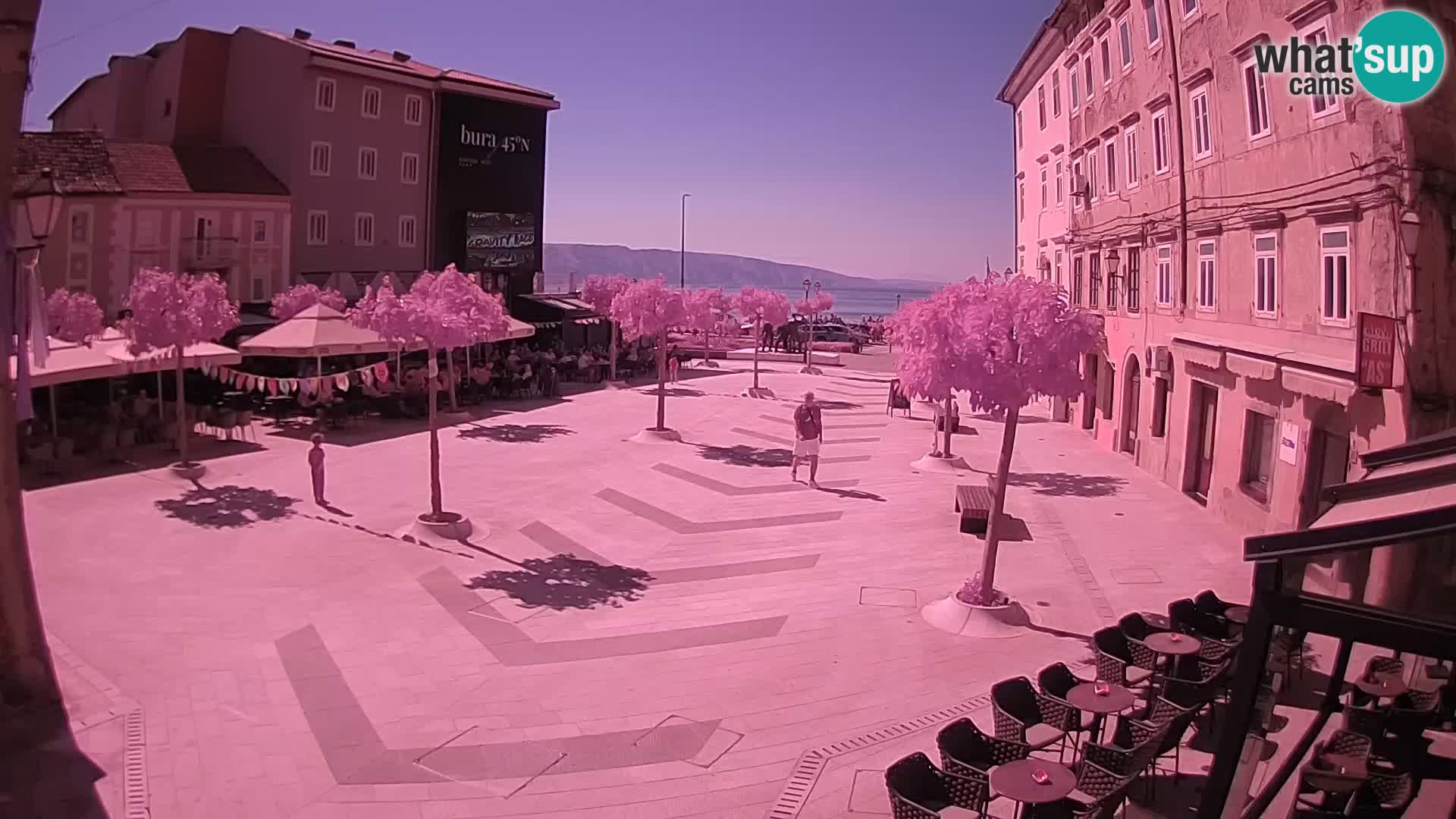 Centar grada Senja – Pavlinski trg – web kamere Dalmacija