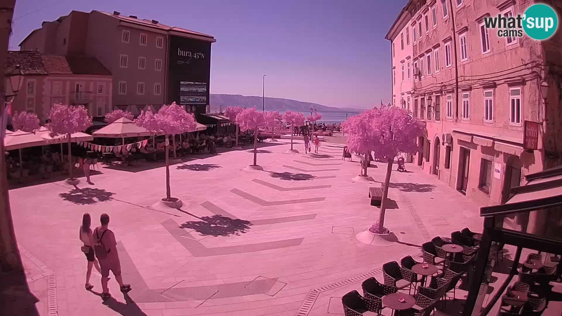 Centro de la ciudad de Senj – plaza Pavlin – Live Cam Dalmacia