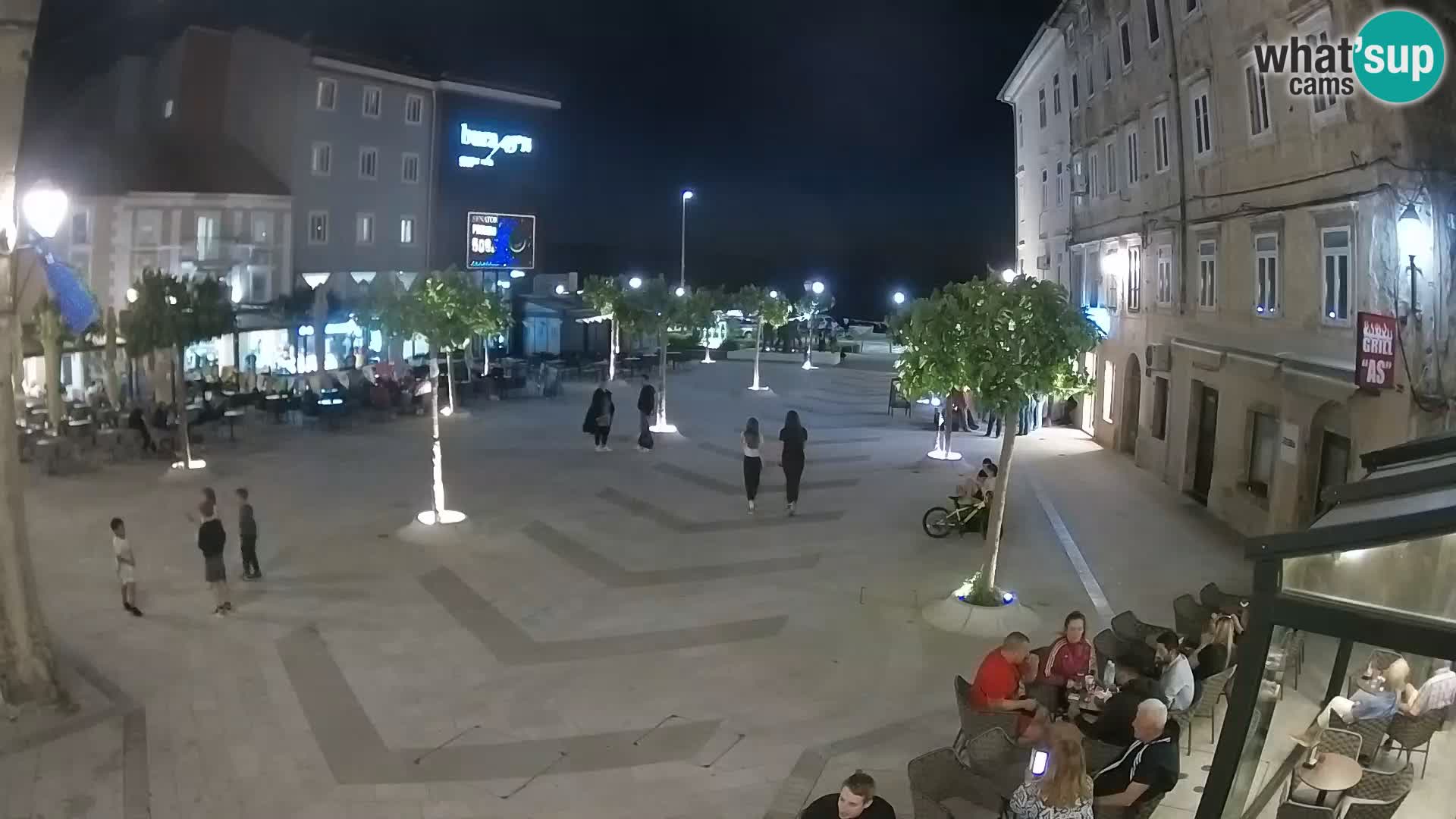 Zentrum der Stadt Senj – Pavlin platz – Live Cam Dalmatia
