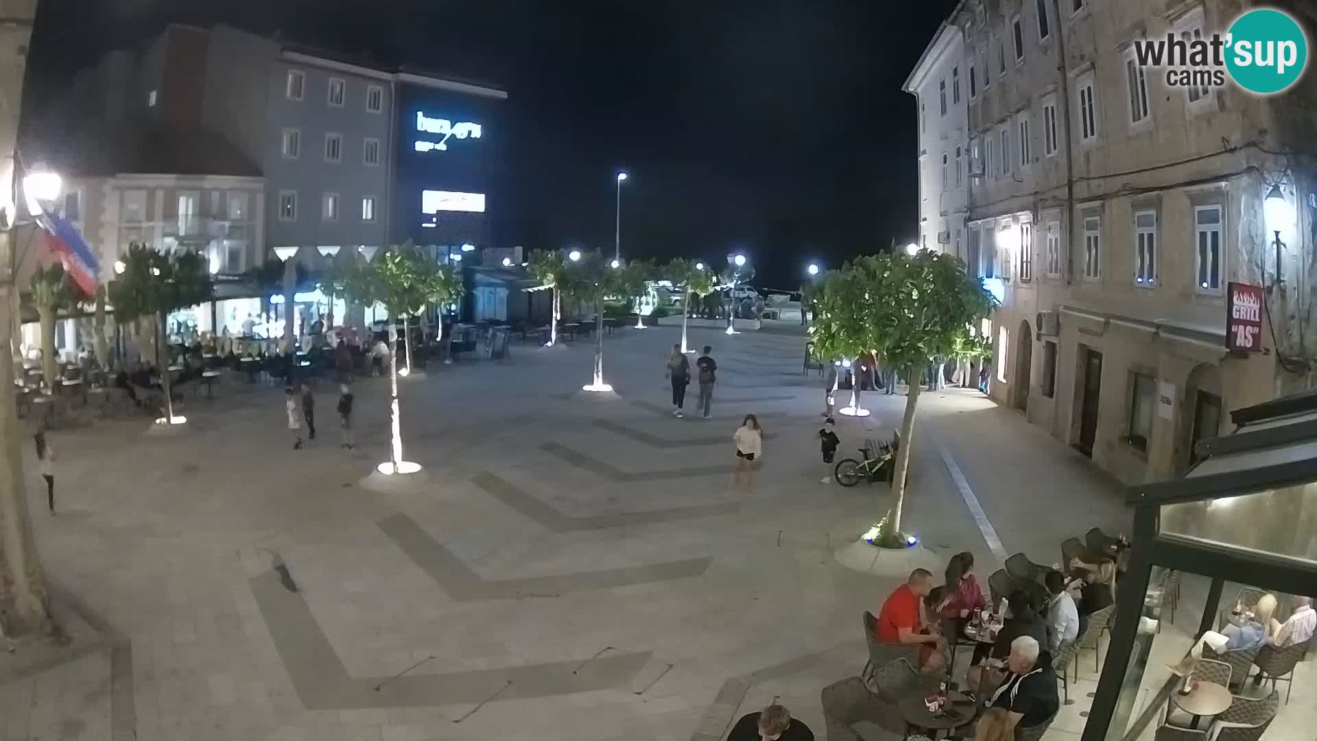 Zentrum der Stadt Senj – Pavlin platz – Live Cam Dalmatia