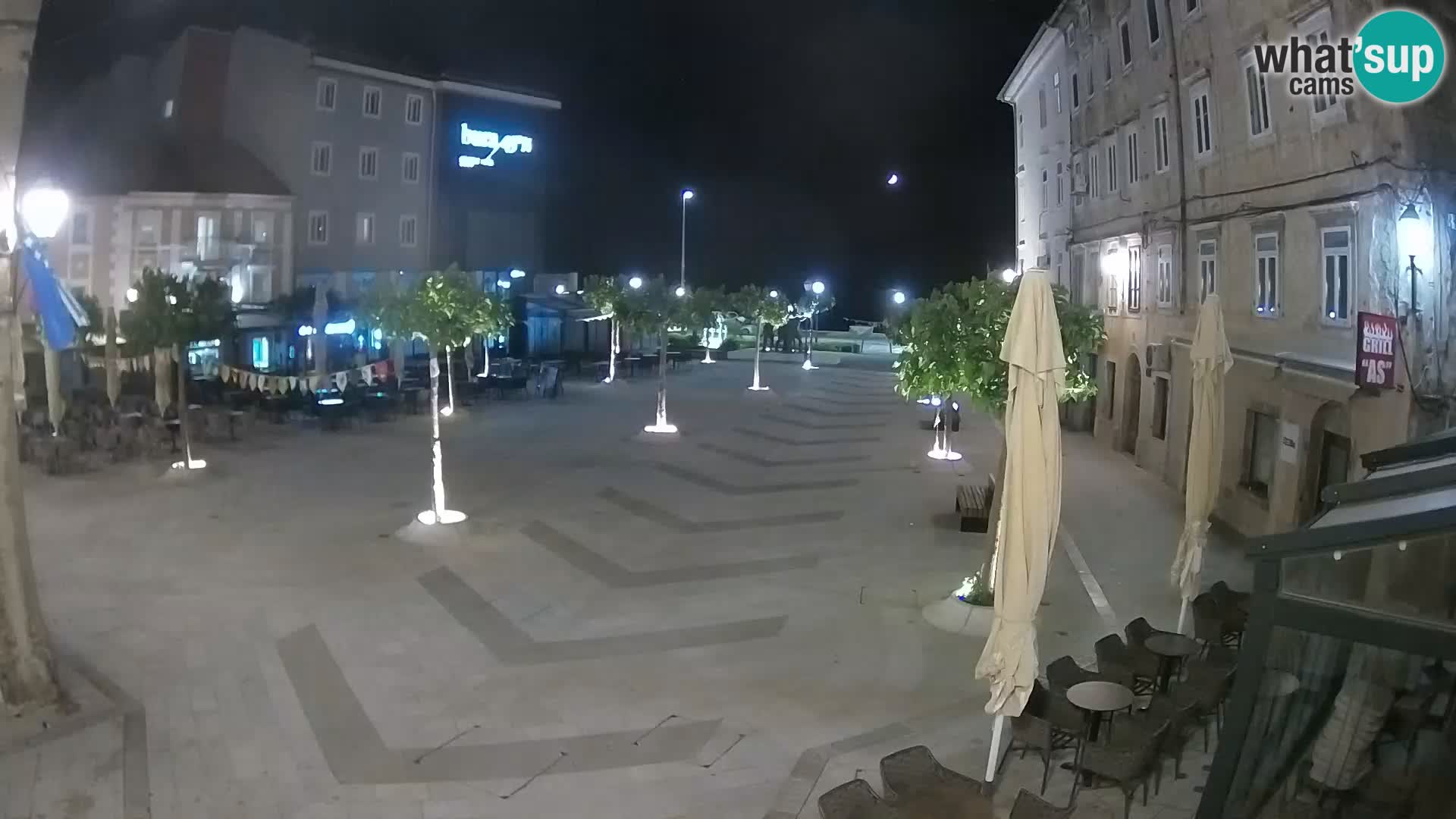Zentrum der Stadt Senj – Pavlin platz – Live Cam Dalmatia