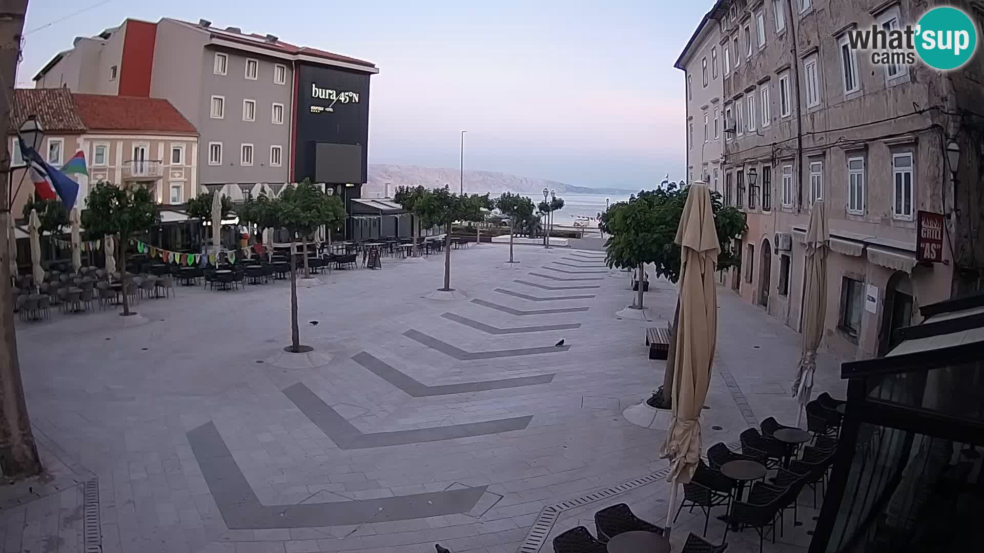 Centro de la ciudad de Senj – plaza Pavlin – Live Cam Dalmacia