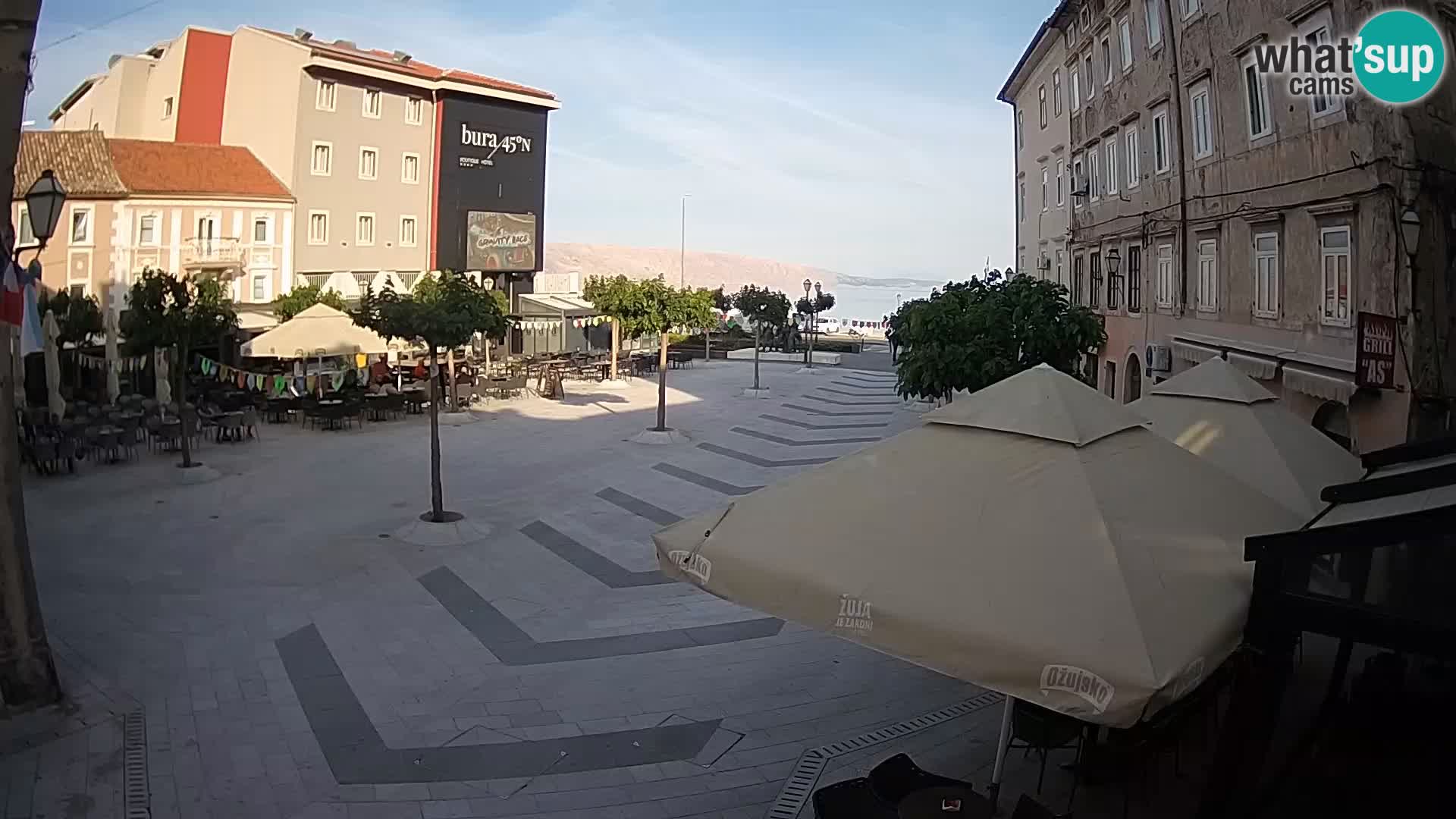 Centro de la ciudad de Senj – plaza Pavlin – Live Cam Dalmacia