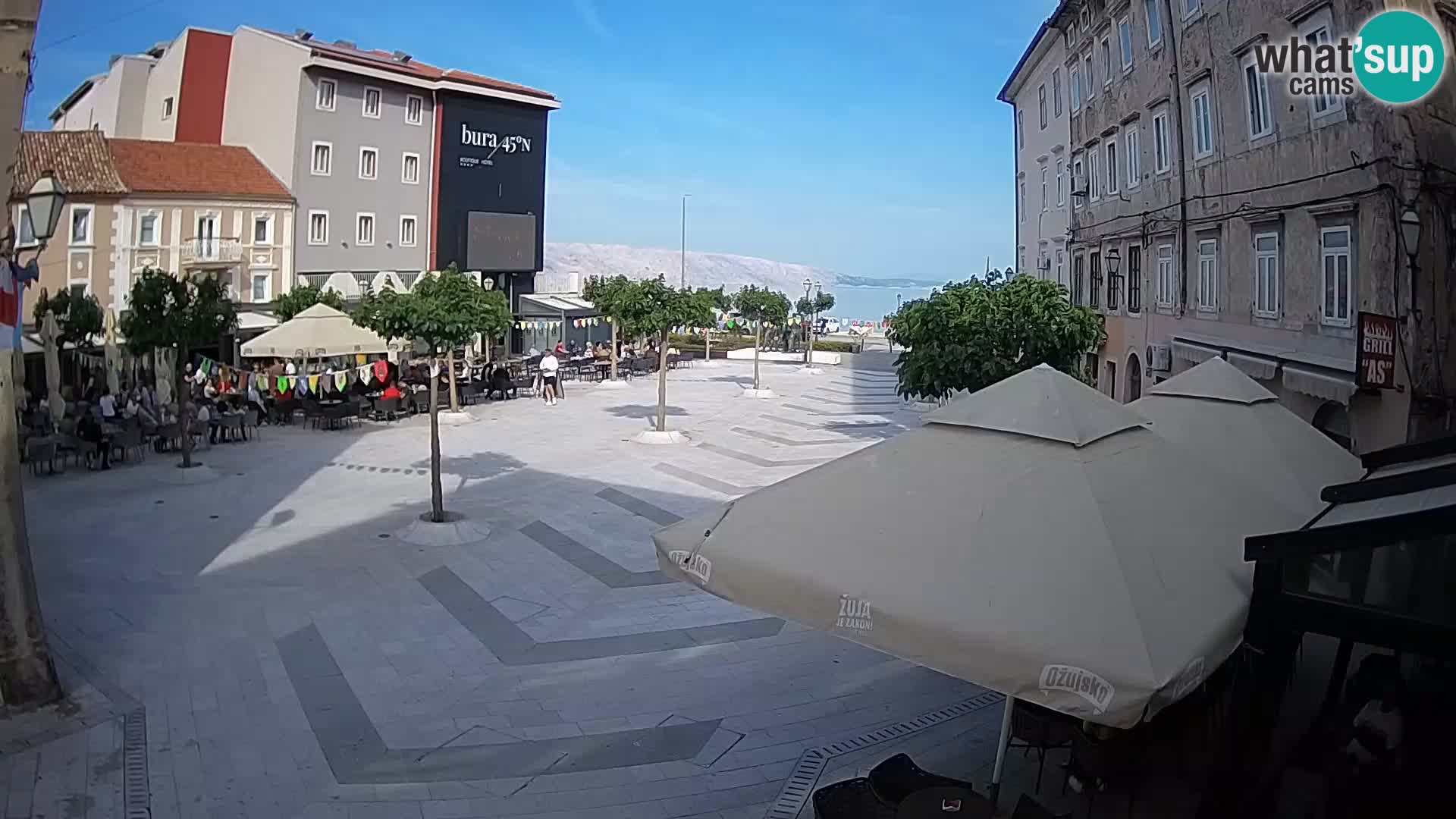 Centre de la ville de Senj – Place Pavlin – Live Cam Dalmatie