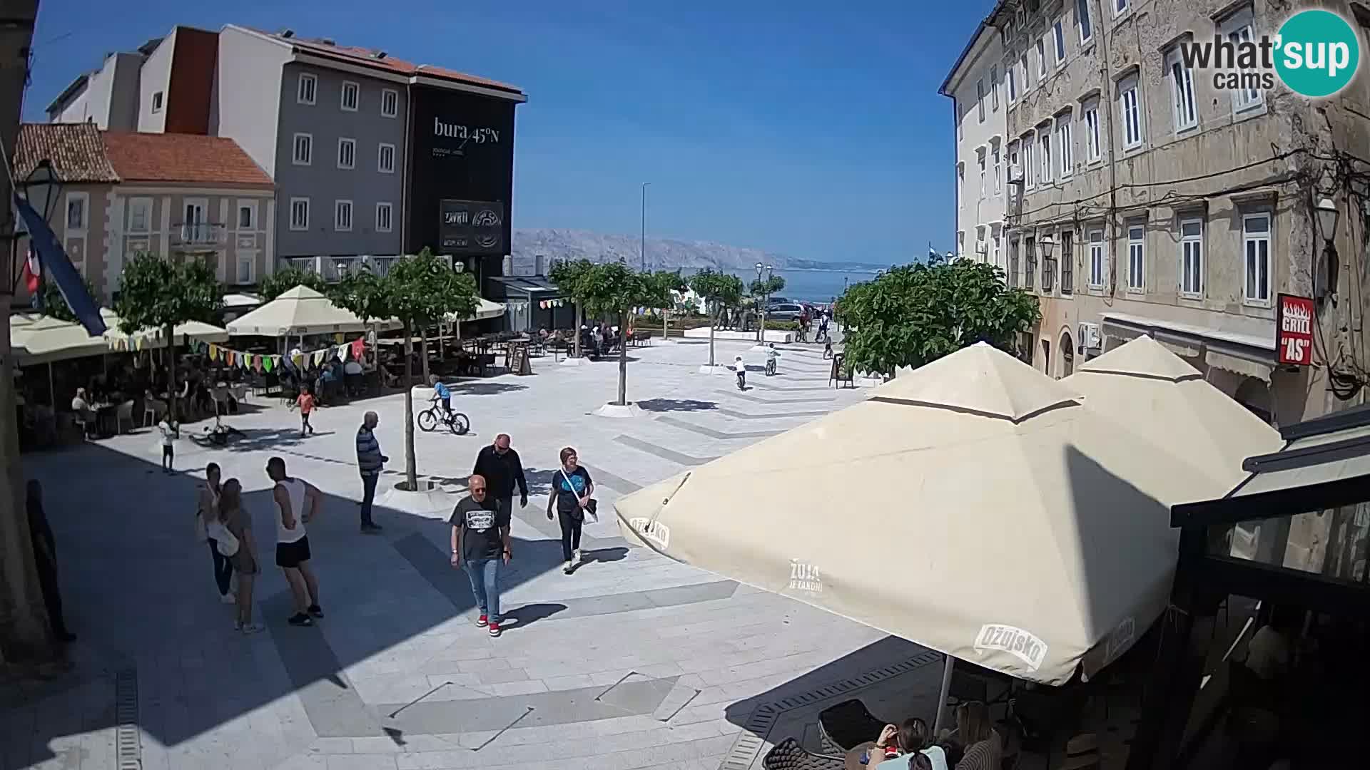 Center of Senj city – Pavlin square – Live Cam Dalmatia